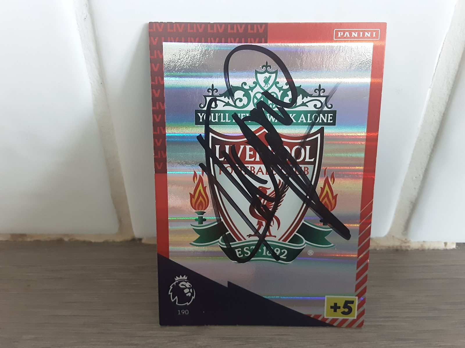 LIVERPOOL - JURGEN KLOPP Hand Signed Panini LFC Badge Football trading card  for sale on Ebay