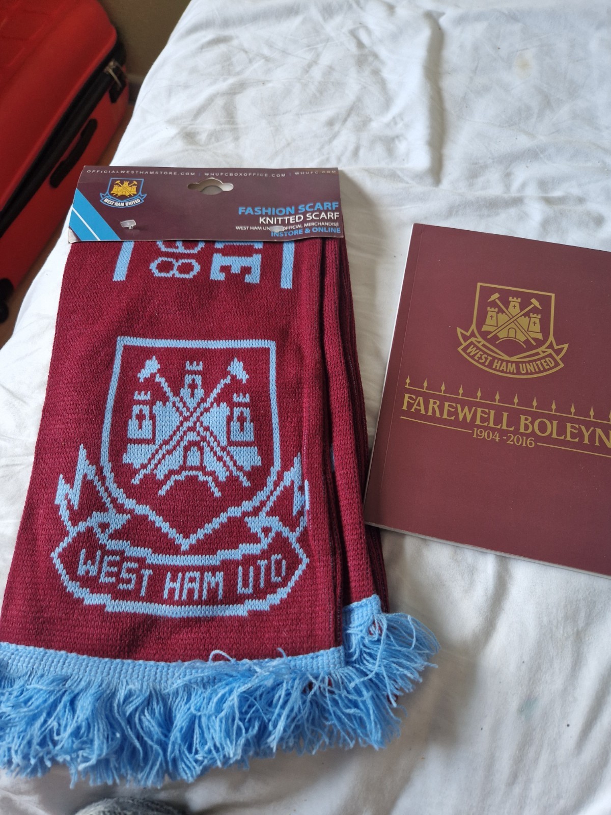 West Ham Farewell to the Boleyn Scarf & Programme for sale on Ebay