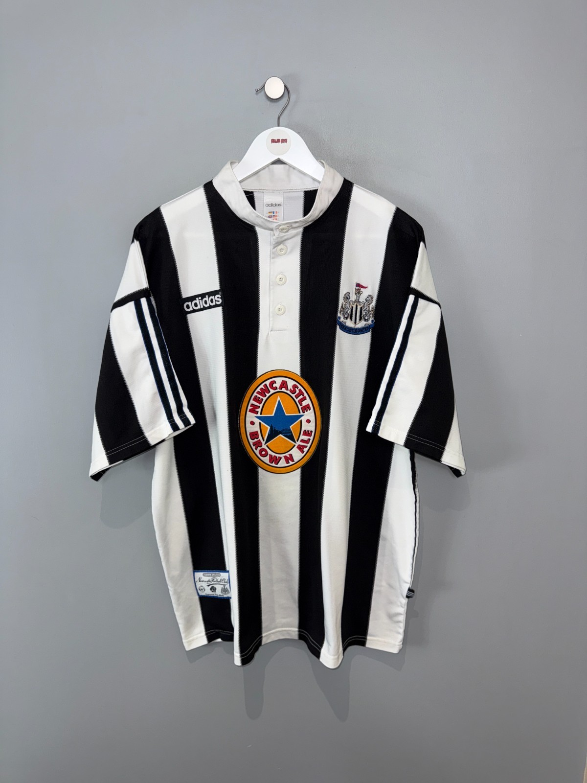 NEWCASTLE 1995/97 HOME SHIRT  (XXL)  ADIDAS ORIGINAL VINTAGE FOOTBALL SHIRT for sale on Ebay