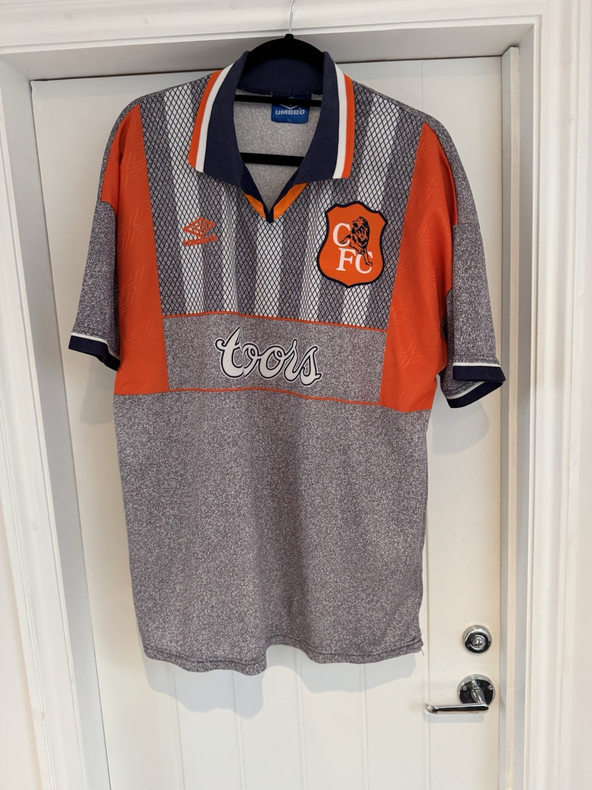Chelsea Away Shirt 1994/96 Tangerine and Graphite Size XL for sale on Ebay