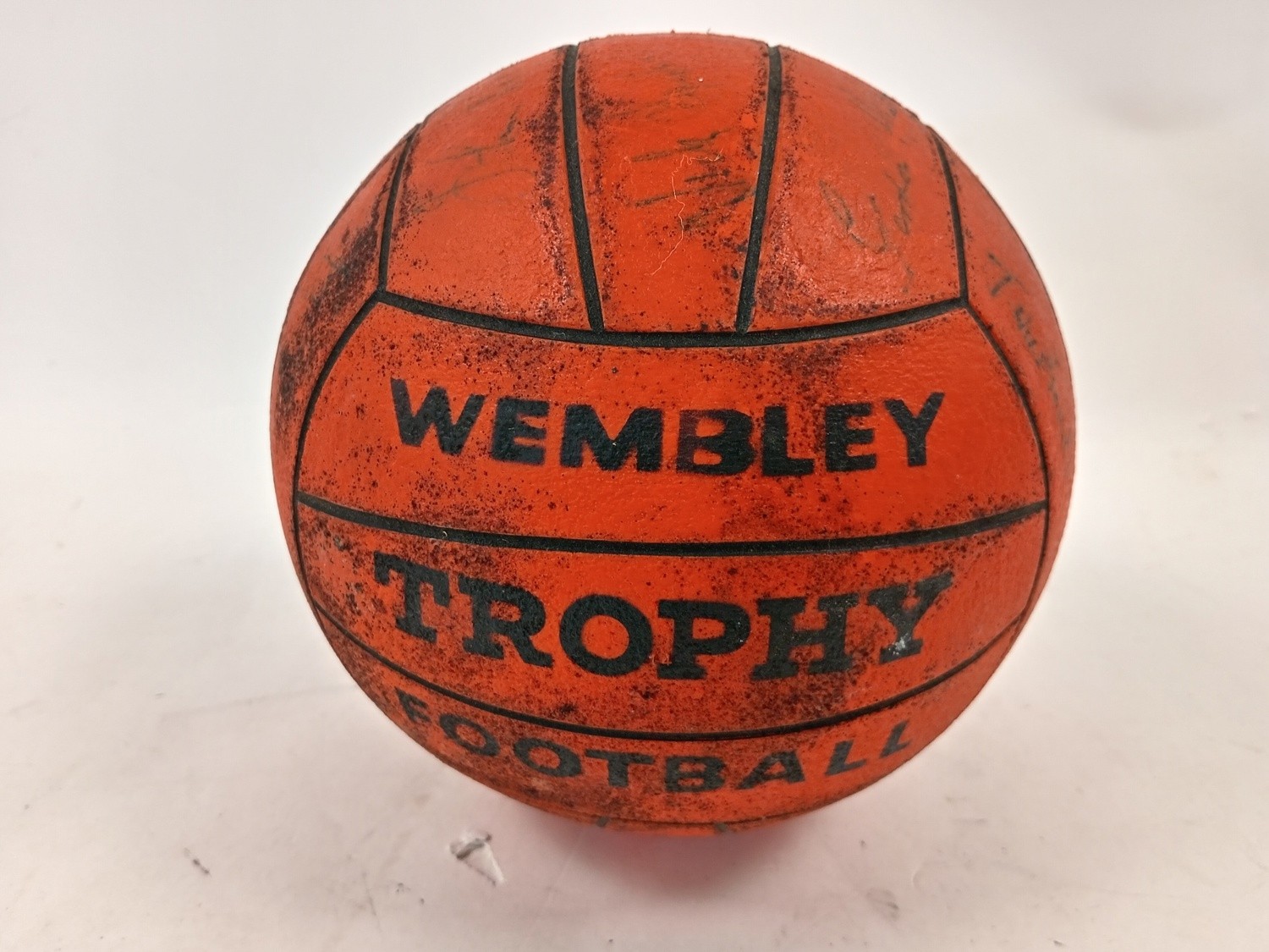 Vintage Wembley Trophy Football Ball Signed Collectible Memorabilia for sale on Ebay