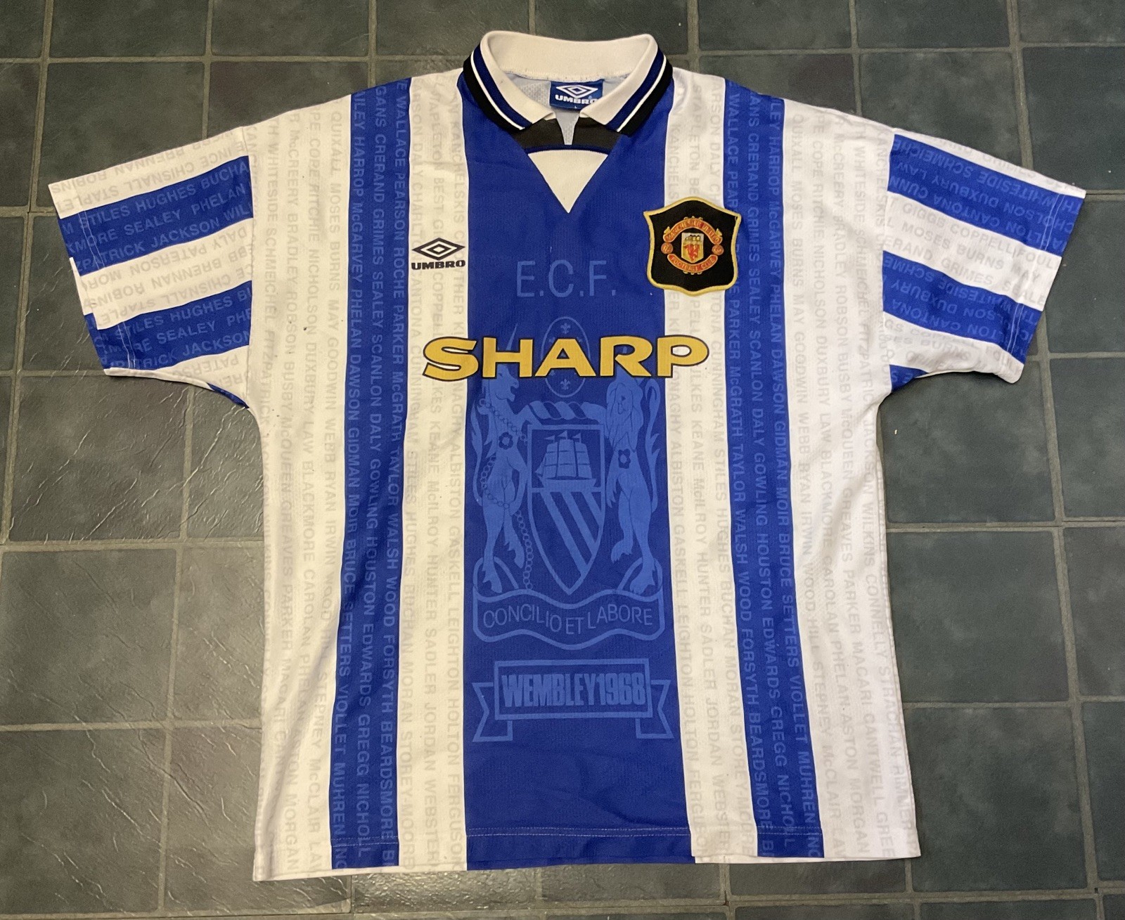 Vintage Manchester United 1994/95 Away Shirt - Retro Umbro Jersey - Size Large for sale on Ebay