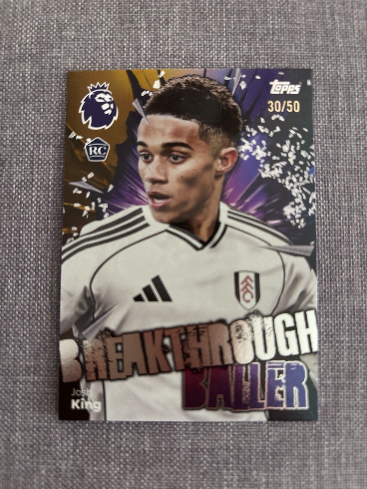 Josh King  TOPPS Breakthrough Baller 30/50 Fulham for sale on Ebay