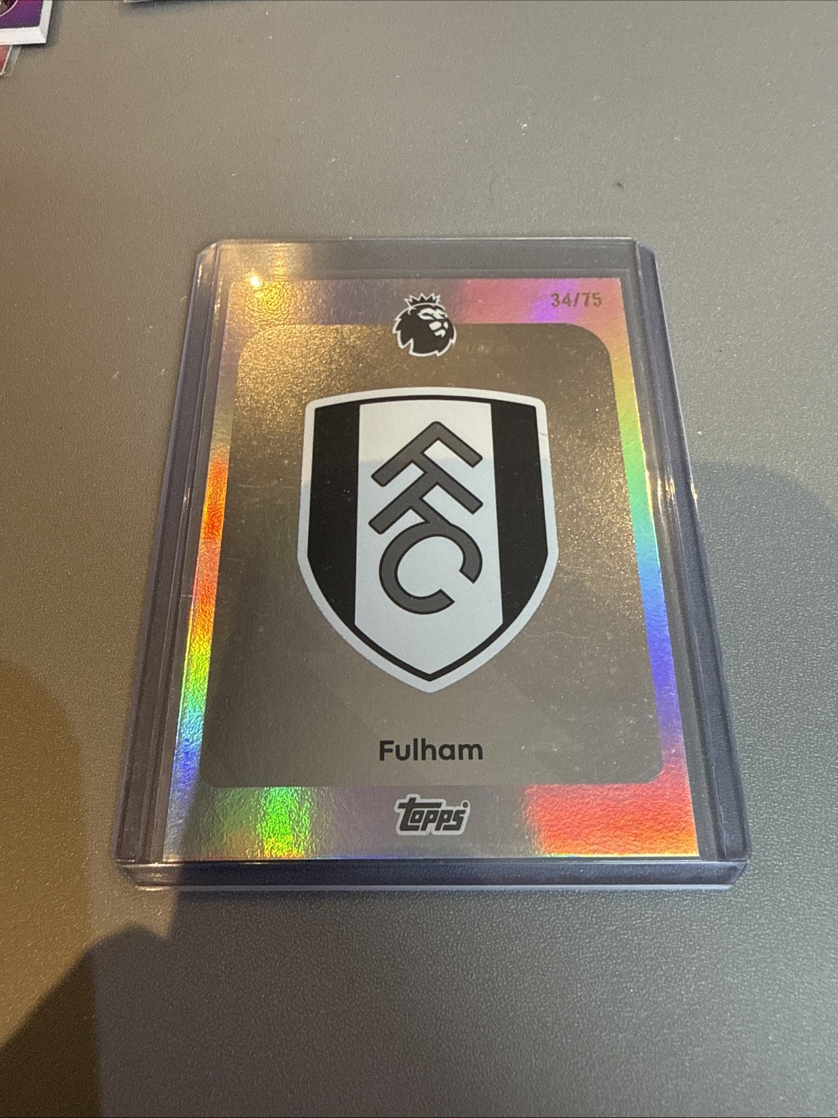 Topps Premier League 2026 Team Badge Fulham 34/75 for sale on Ebay