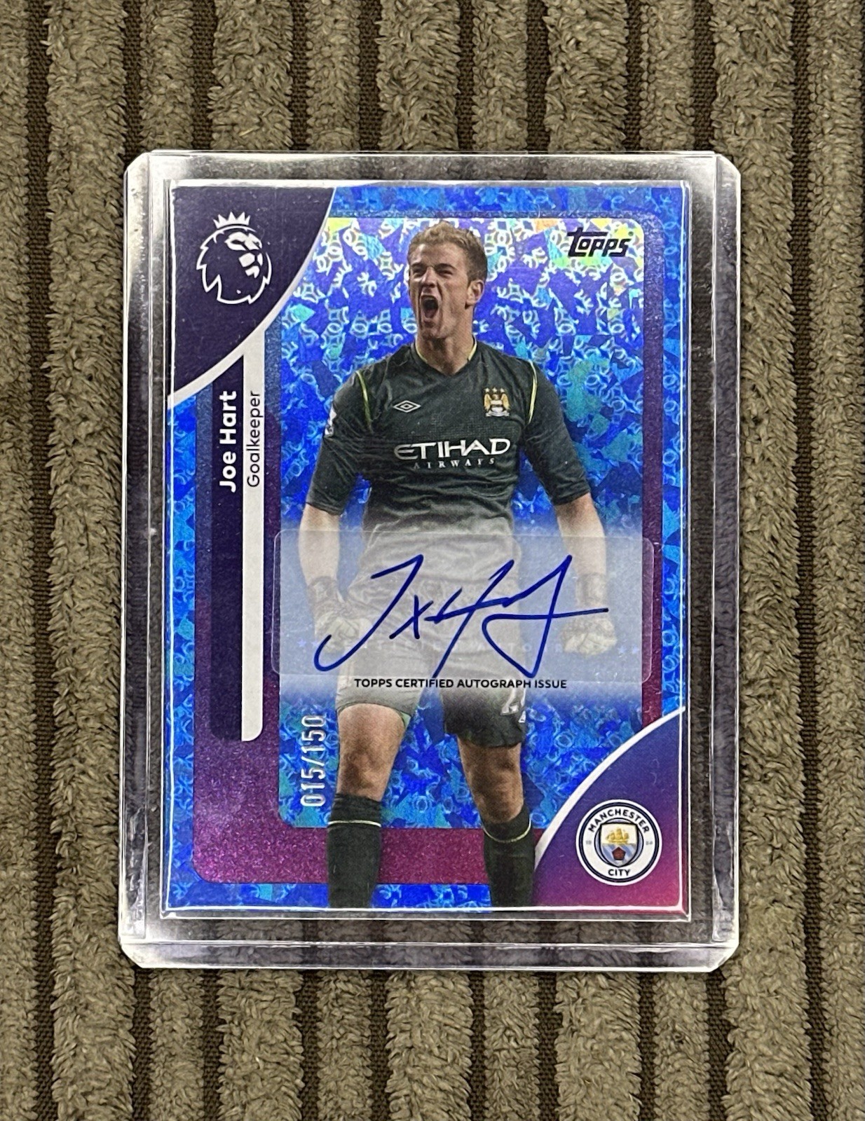 Topps Premier League 2026 Joe Hart Auto Blue 15 /150 Manchester City for sale on Ebay