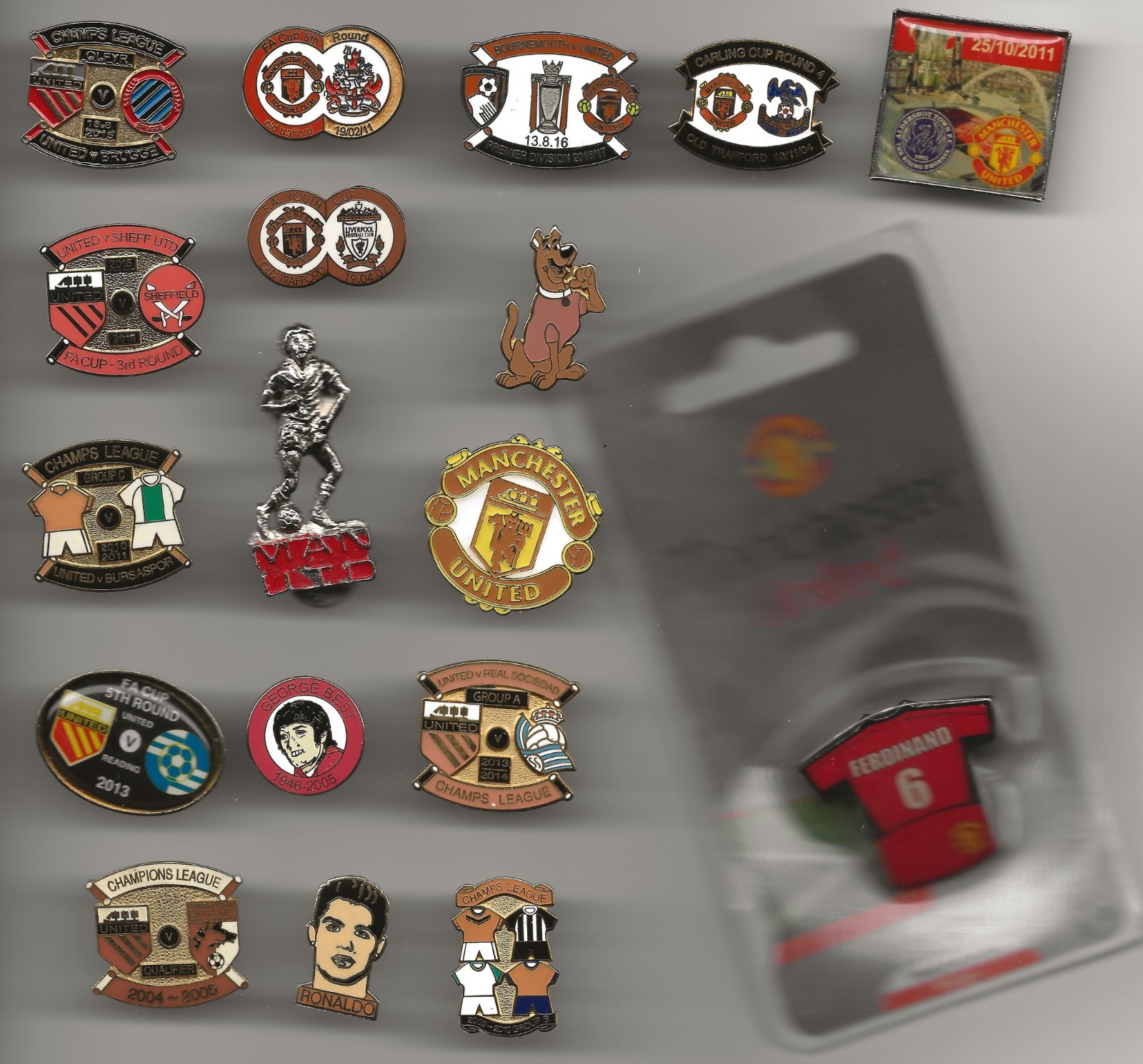 Manchester United Premiership + Football Badges Pins Job Lot Bundle for sale on Ebay