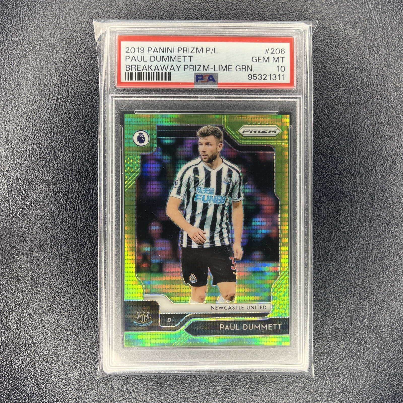 Paul Dummett Lime Green /5 Panini Prizm Premier League 2019-20 Newcastle PSA 10 for sale on Ebay