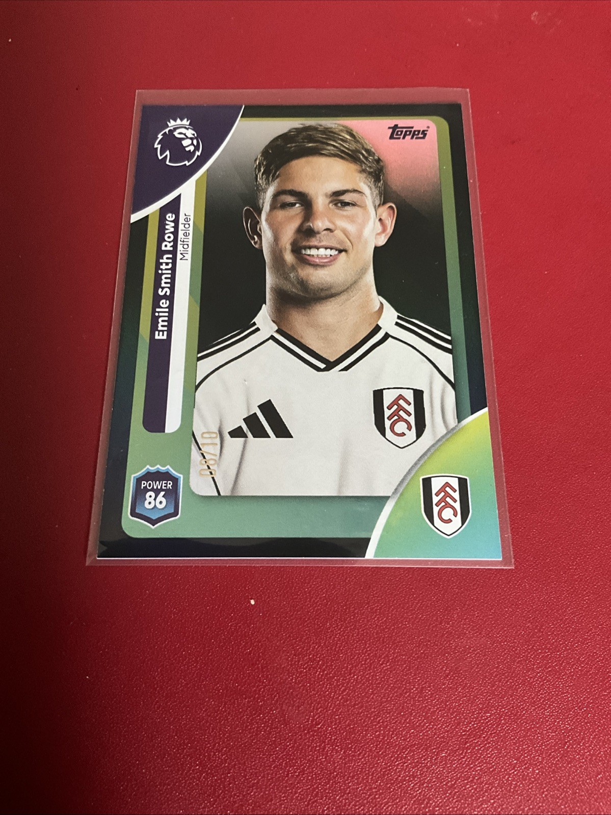 Topps Premier League 2025/2026 Emile Smith Rowe 8/10 Fulham Parallel Rare for sale on Ebay