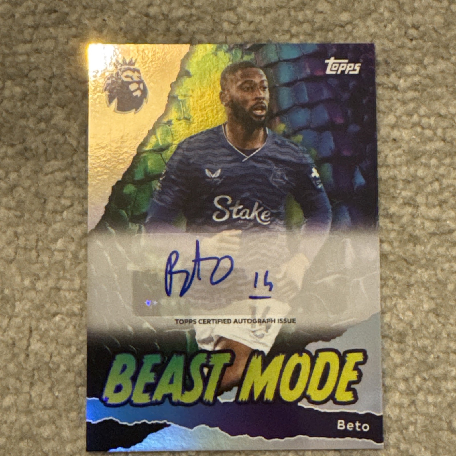 2026 Topps Premier League Beto Beast Mode Auto - Everton 🔥  for sale on Ebay