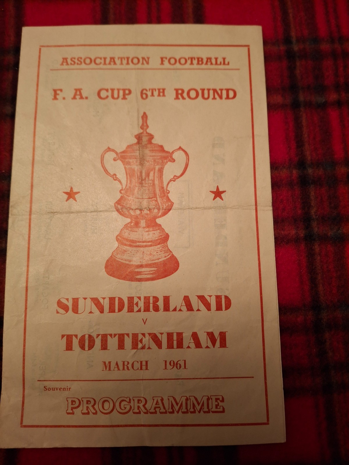 SUNDERLAND V TOTTENHAM PIRATE PROGRAMME FAC 1960-61 DOUBLE SEASON for sale on Ebay