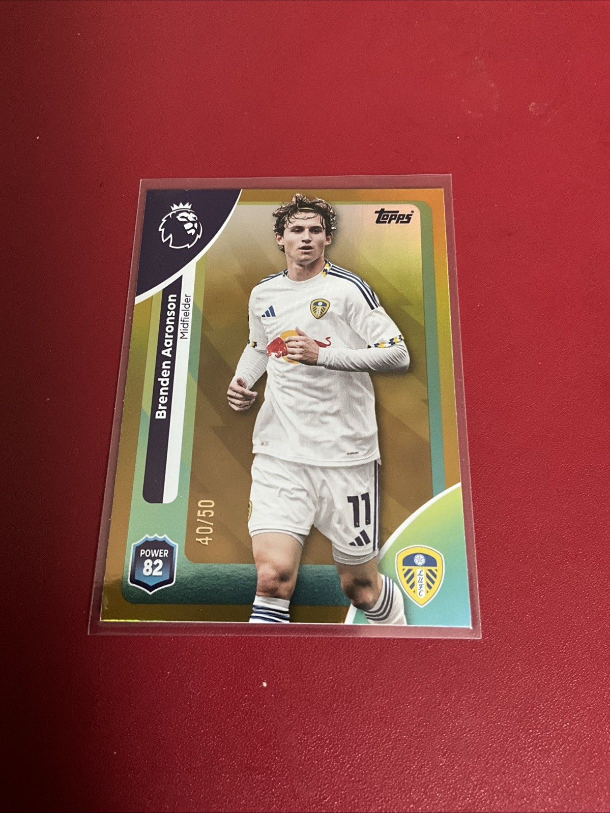 Topps 2026 Premier League Card Brenden Aaronson 40/50 Leeds United Parallel Rare for sale on Ebay