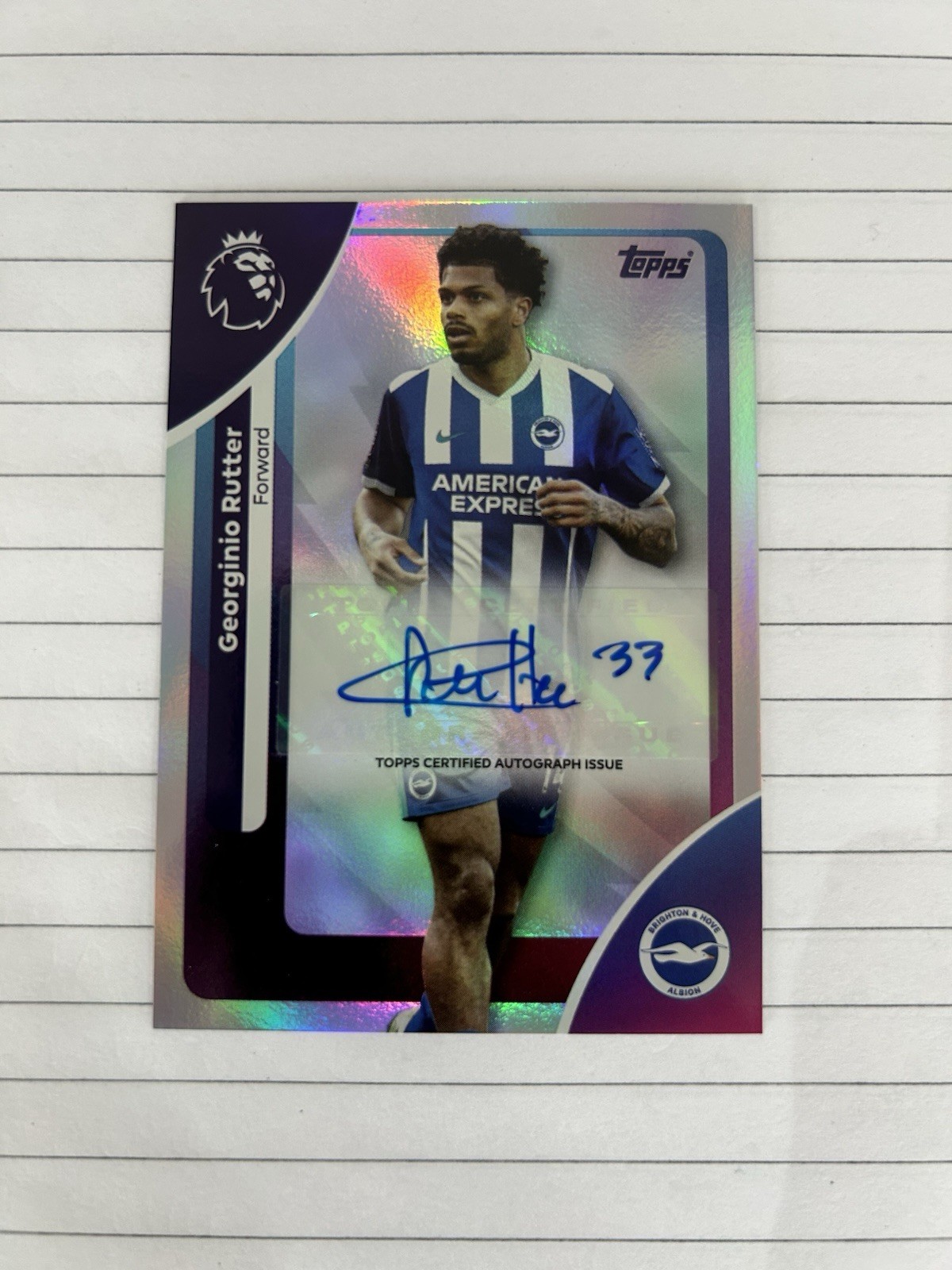 Georginho Rutter Brighton Autograph Topps Premier League (Nice Signature) for sale on Ebay