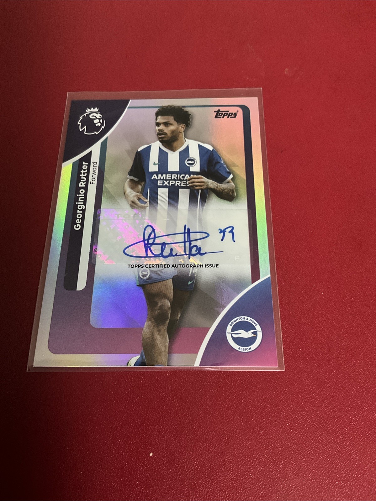 Topps Premier League 2025/2026 Georginio Rutter Autographed Brighton Card Rare for sale on Ebay