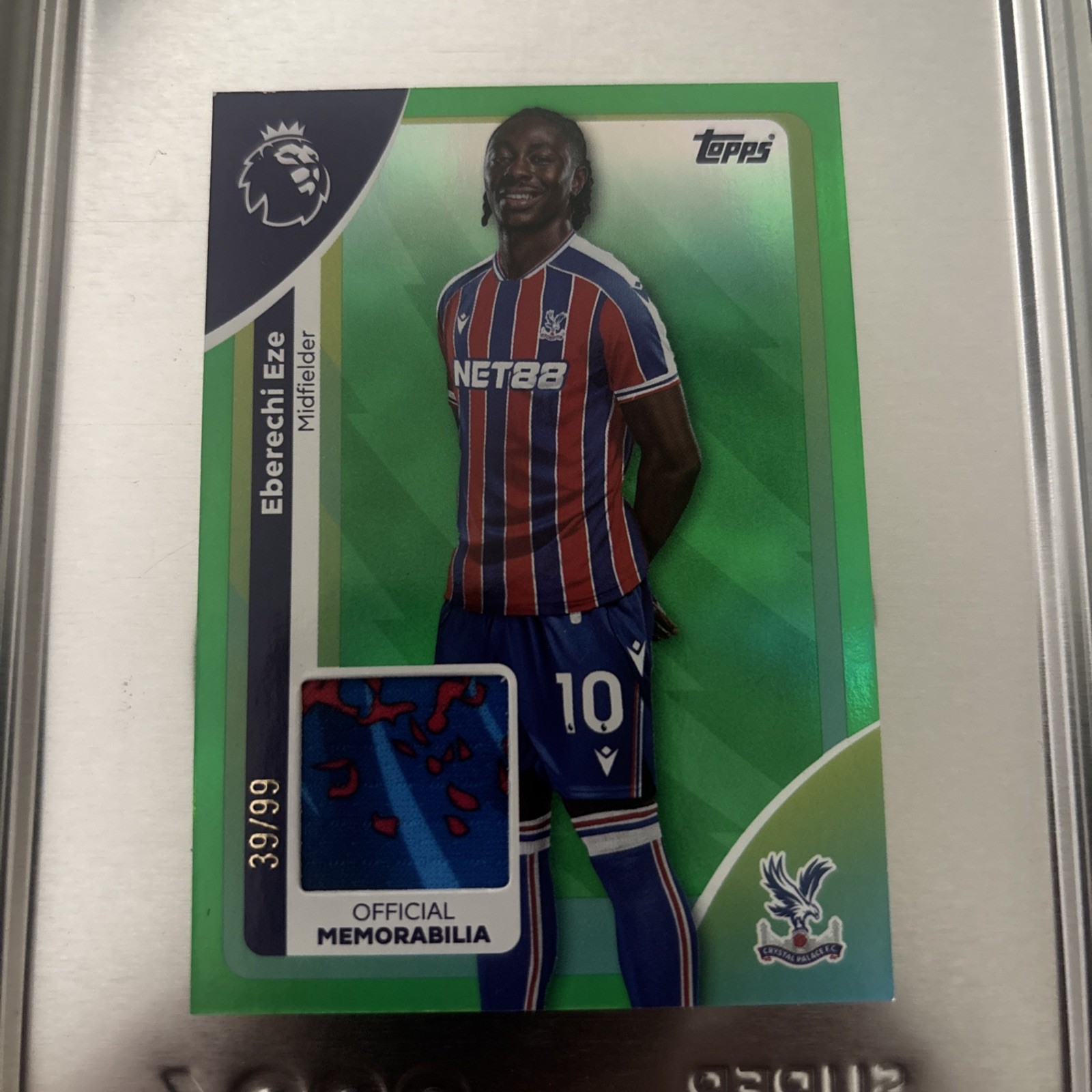 Topps 2025-26 Crystal Palace Eberechi Eze Premier League Football Shirt for sale on Ebay