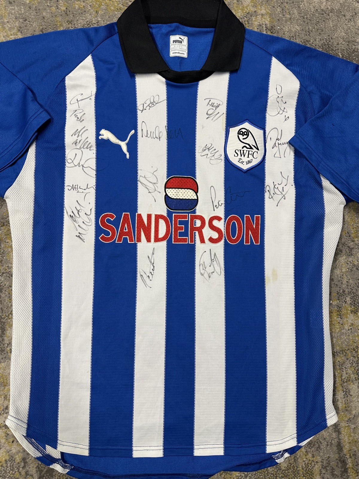 Sheffield Wednesday 99/00 Signed 17x Puma Home Shirt Swfc Medium M Mans  for sale on Ebay