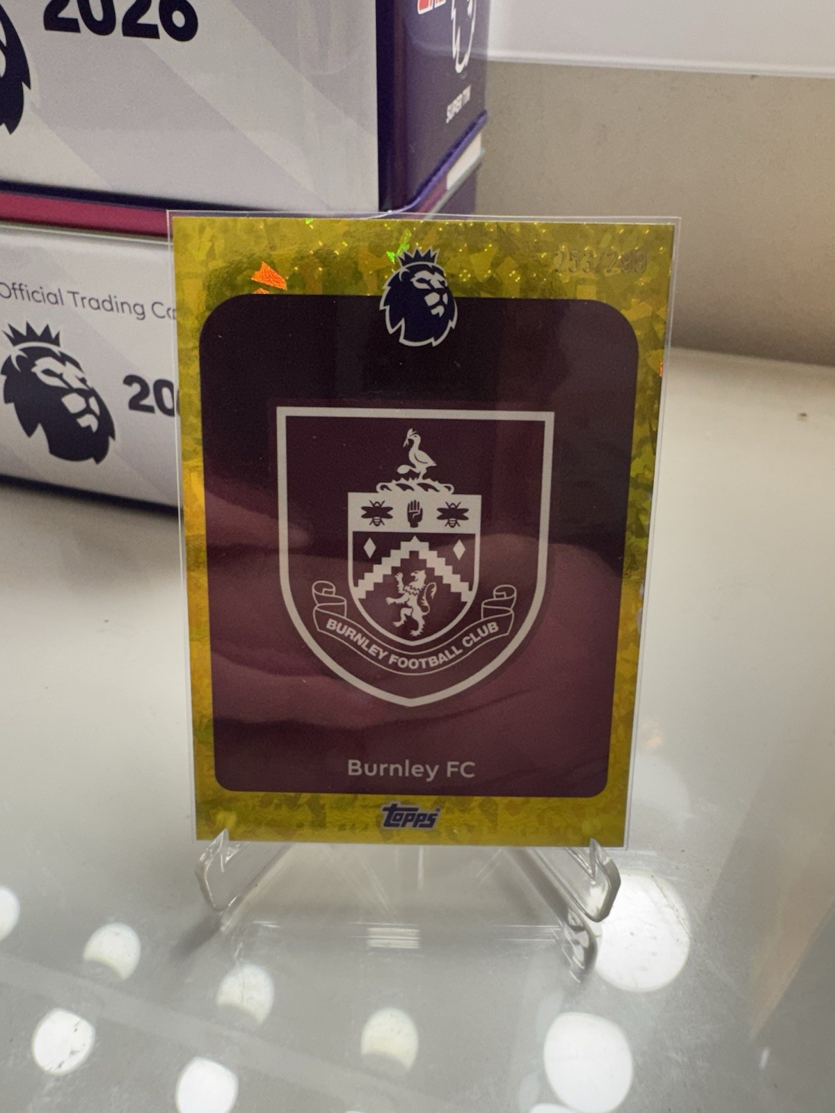 Burnley Badge Topps Premier 2026 Numbered for sale on Ebay