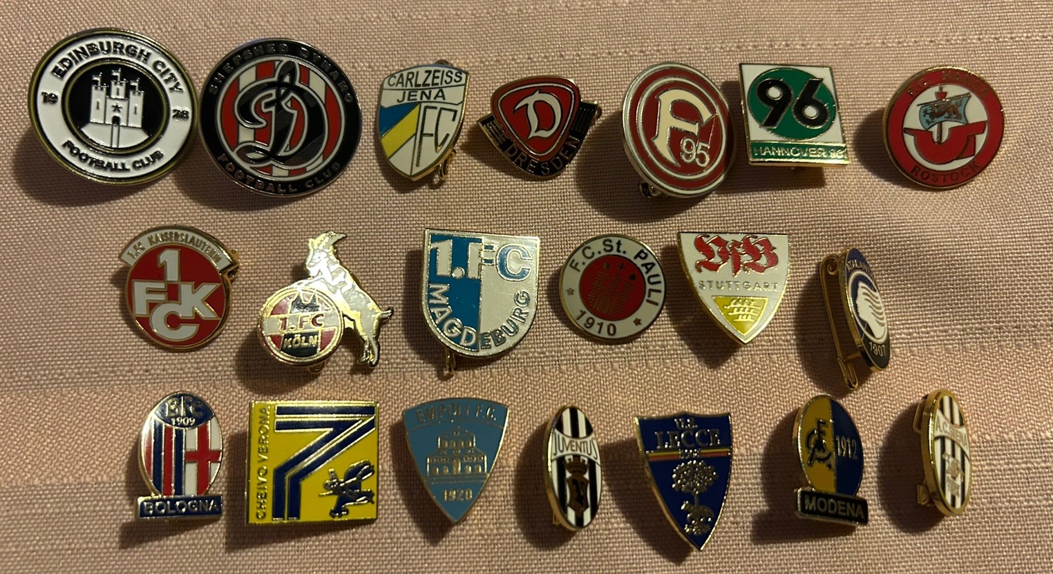 FOOTBALL PIN BADGES X 20 for sale on Ebay