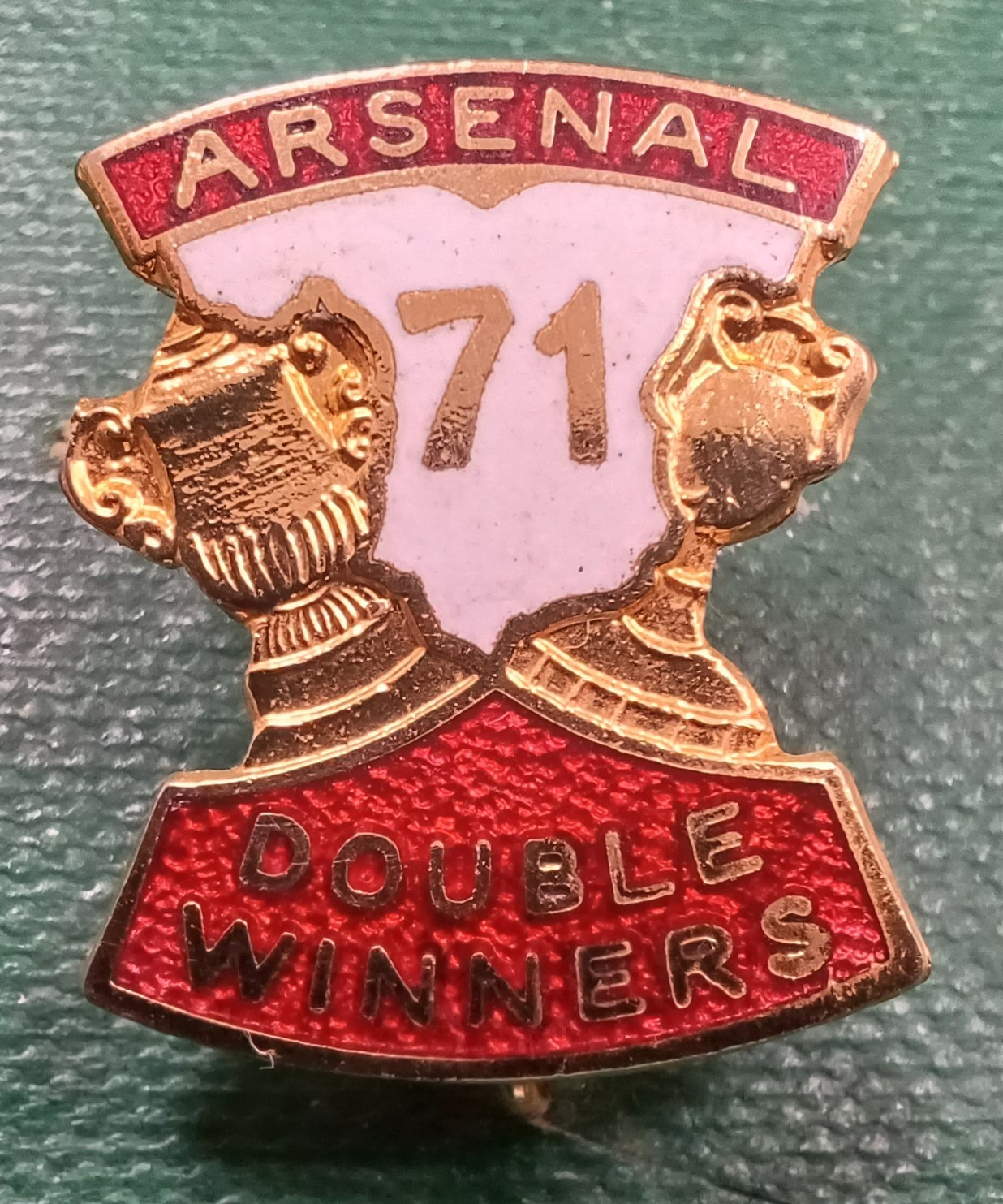 RARE England Arsenal FC Football Club Enamel Pin Badge COFFER DOUBLE for sale on Ebay