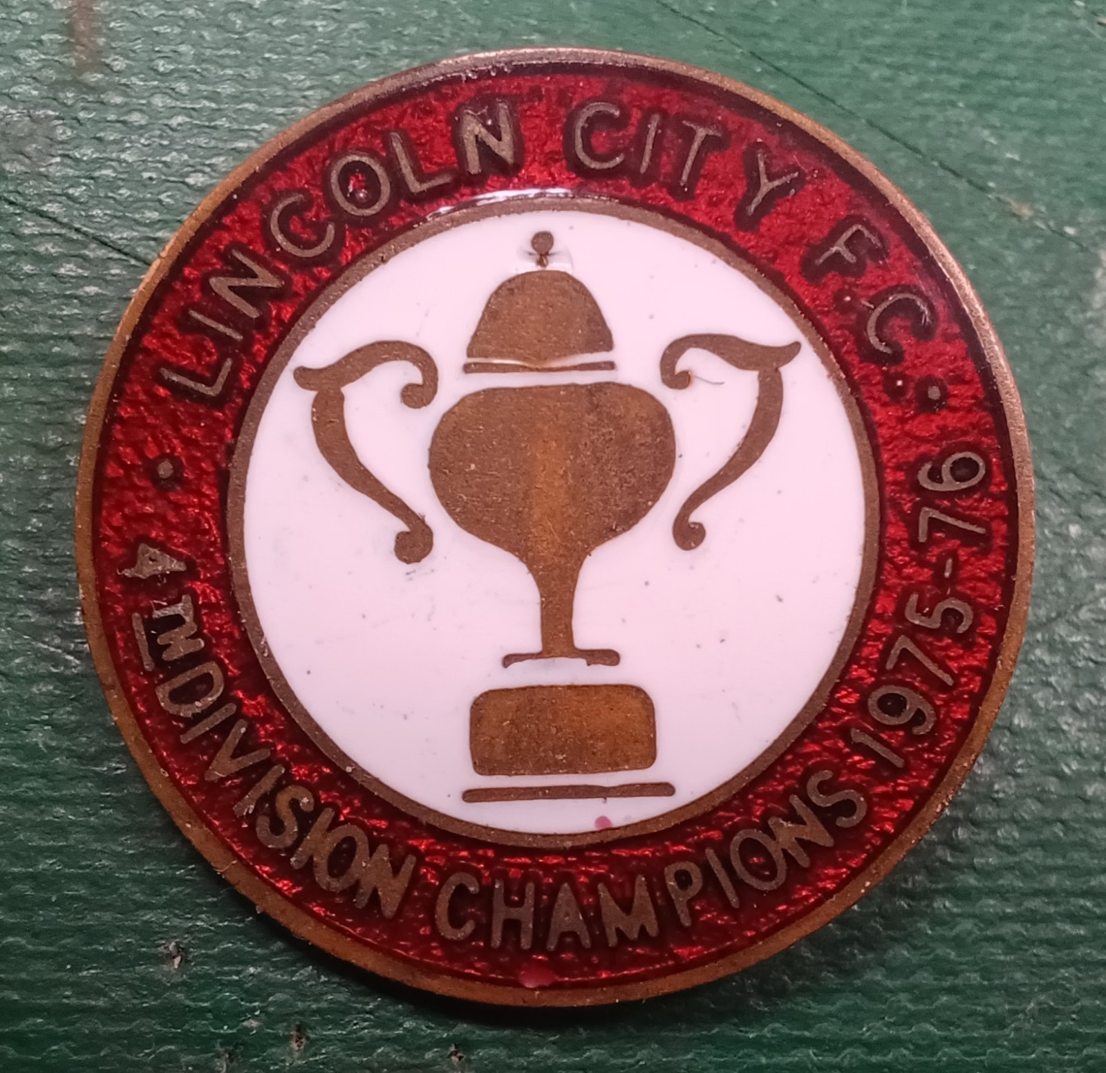RARE England Lincoln City FC Football Club Enamel Pin Badge 4th DIVISION 1975-76 for sale on Ebay