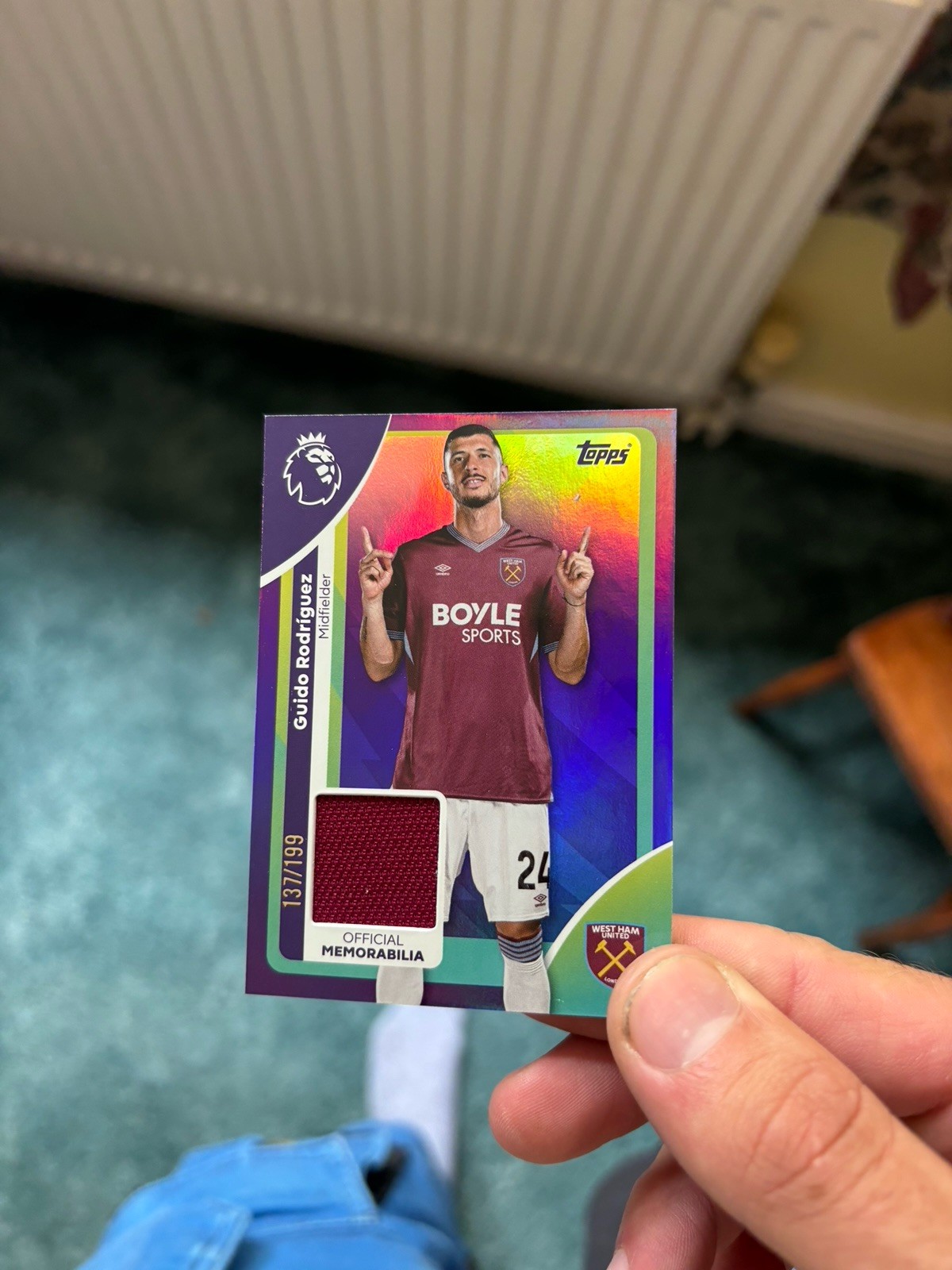 Guido Rodriguez Topps Premier League 2025/2026 Topps 25/26 West Ham United patch for sale on Ebay