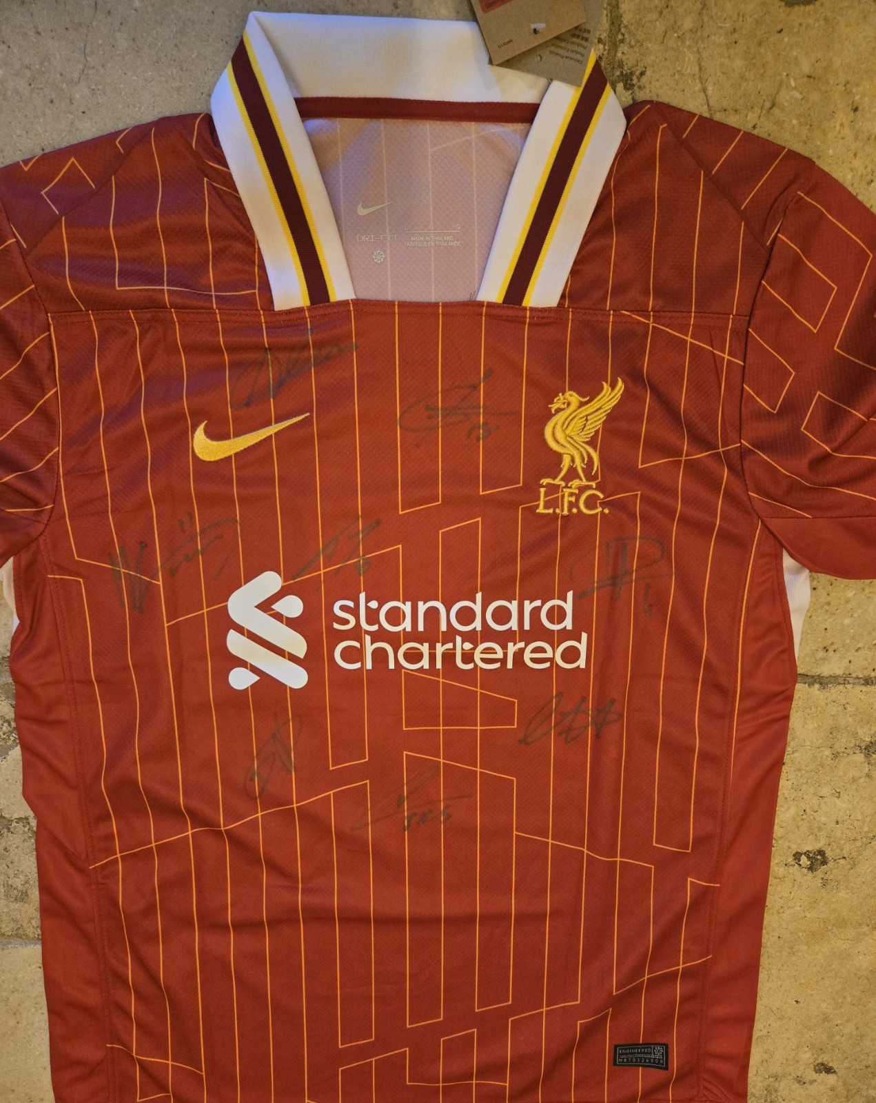 Genuine Hand Signed Liverpool FC 24/25 Shirt - Mac Allister, Van Dijk, Salah Etc for sale on Ebay