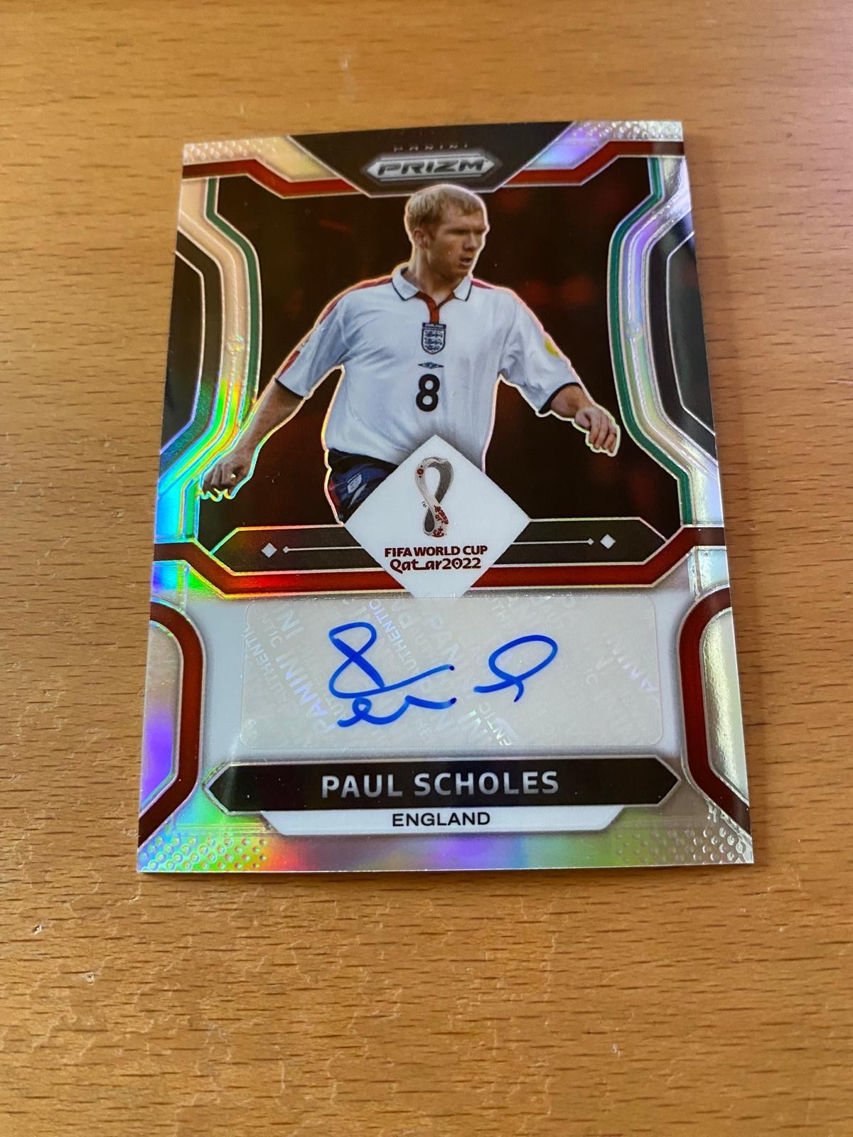 Panini Prizm Card Paul Scholes England Signed Chelsea 2022 Limited 65/199 for sale on Ebay