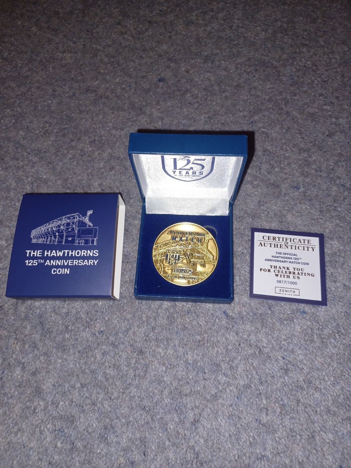 West Bromwich Albion  125 year Anniversary Coin, Limited Edition. Mint Condition for sale on Ebay