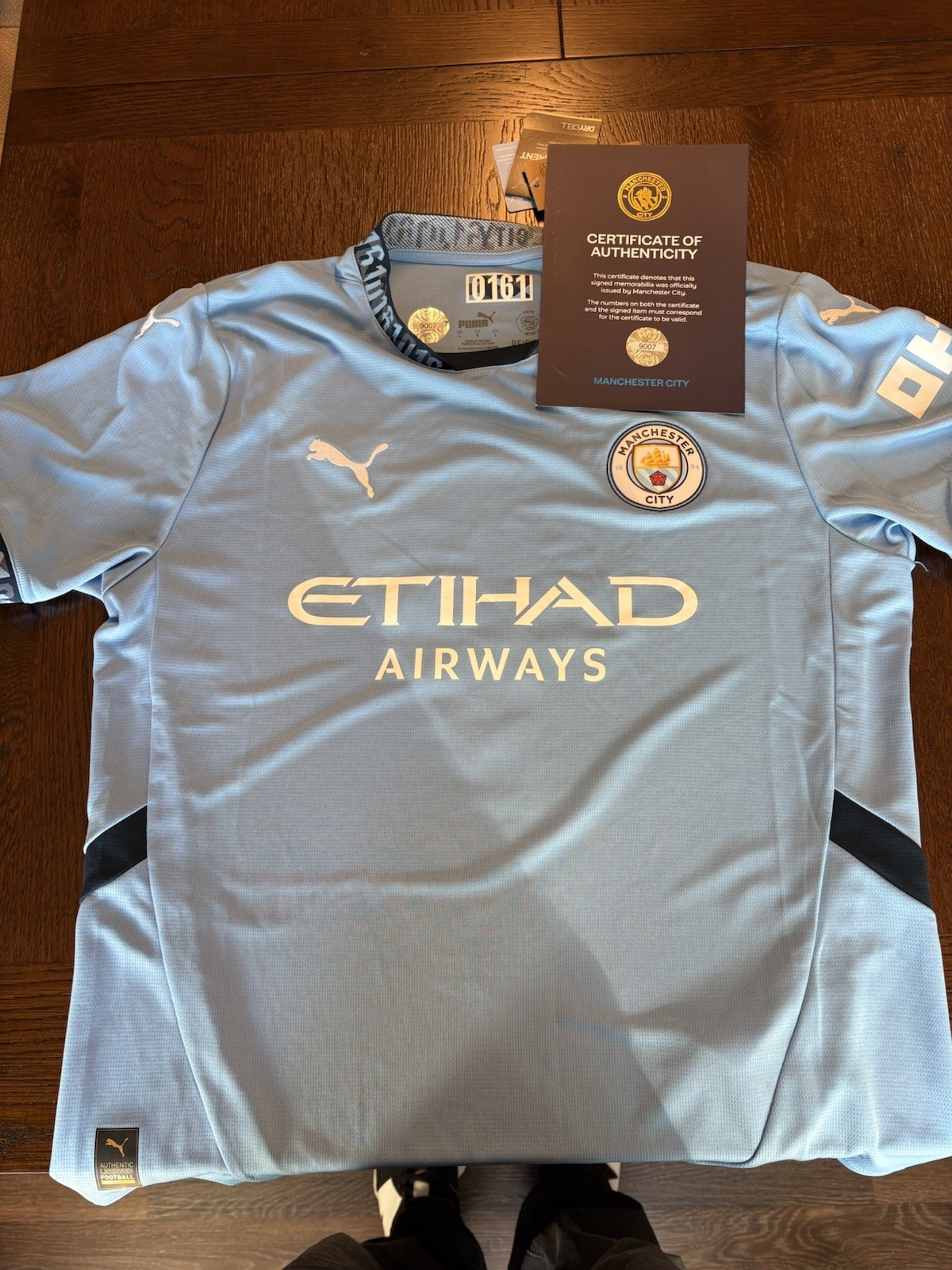 Erling Haaland Hand Signed Manchester City 24/25 Shirt with OFFICIAL CLUB COA for sale on Ebay