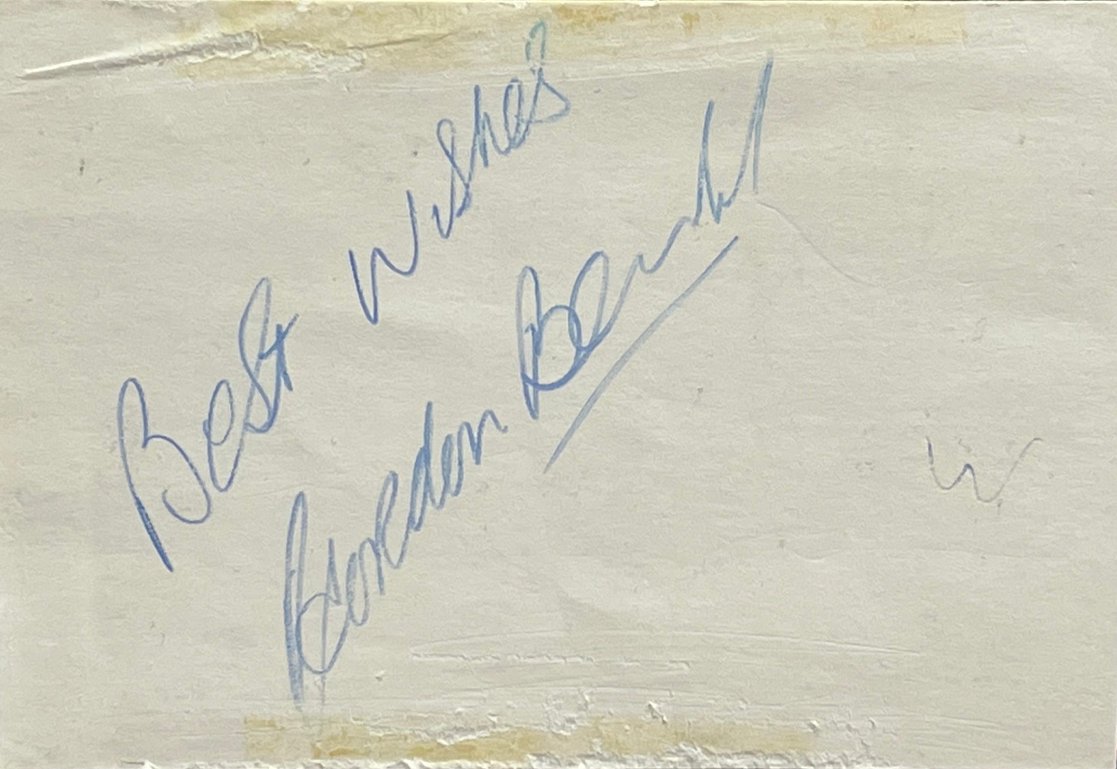 Gordon Banks Signed Card England 1966 World Cup Stoke Leicester City COA for sale on Ebay