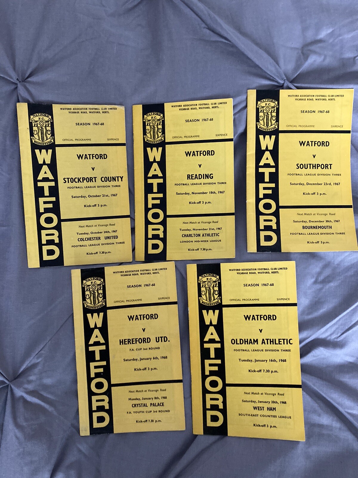 Football Programmes Watford 1967-68 for sale on Ebay