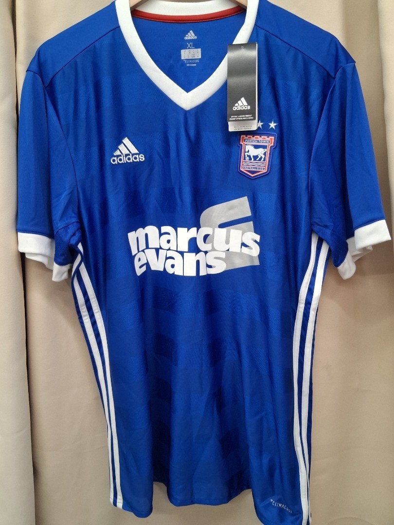 ADIDAS Men's Blue BNWT Ipswich Town Football Shirt UK XL - CG BC4 for sale on Ebay