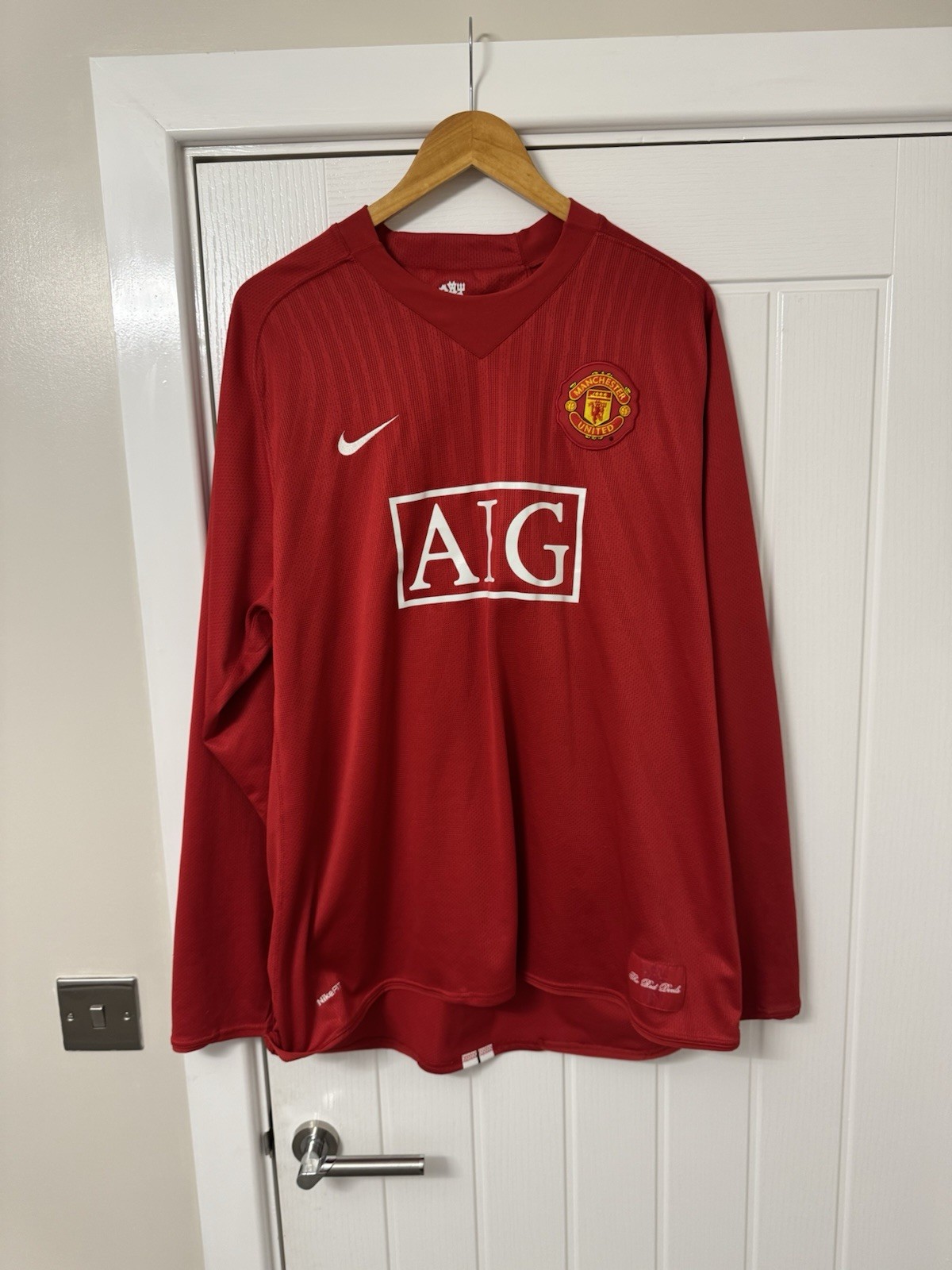 Manchester United 2007 Home Shirt Long Sleeve XXL Excellent Condition Rare for sale on Ebay