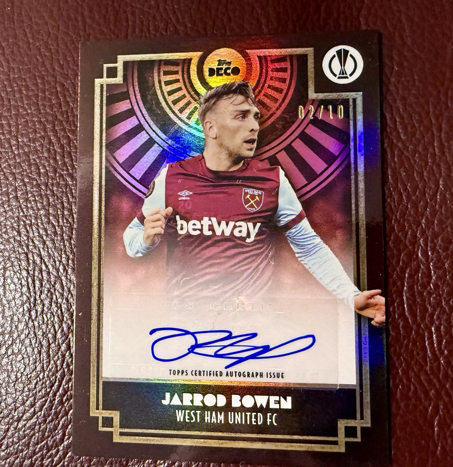 Topps Deco Jarrod Bowen 23/24 West Ham United /10 for sale on Ebay