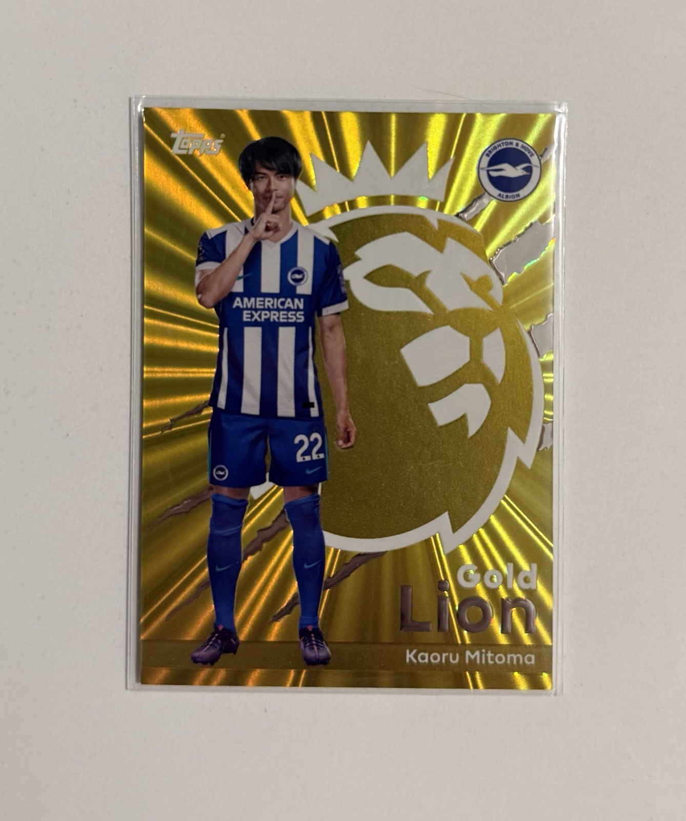 Topps Premier League 2025/2026 Kaoru Mitoma Brighton Gold Lion for sale on Ebay