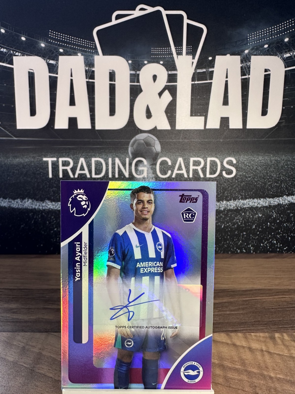 Topps Premier League 2026 yasin ayari brighton & hove albion auto ac-ya for sale on Ebay