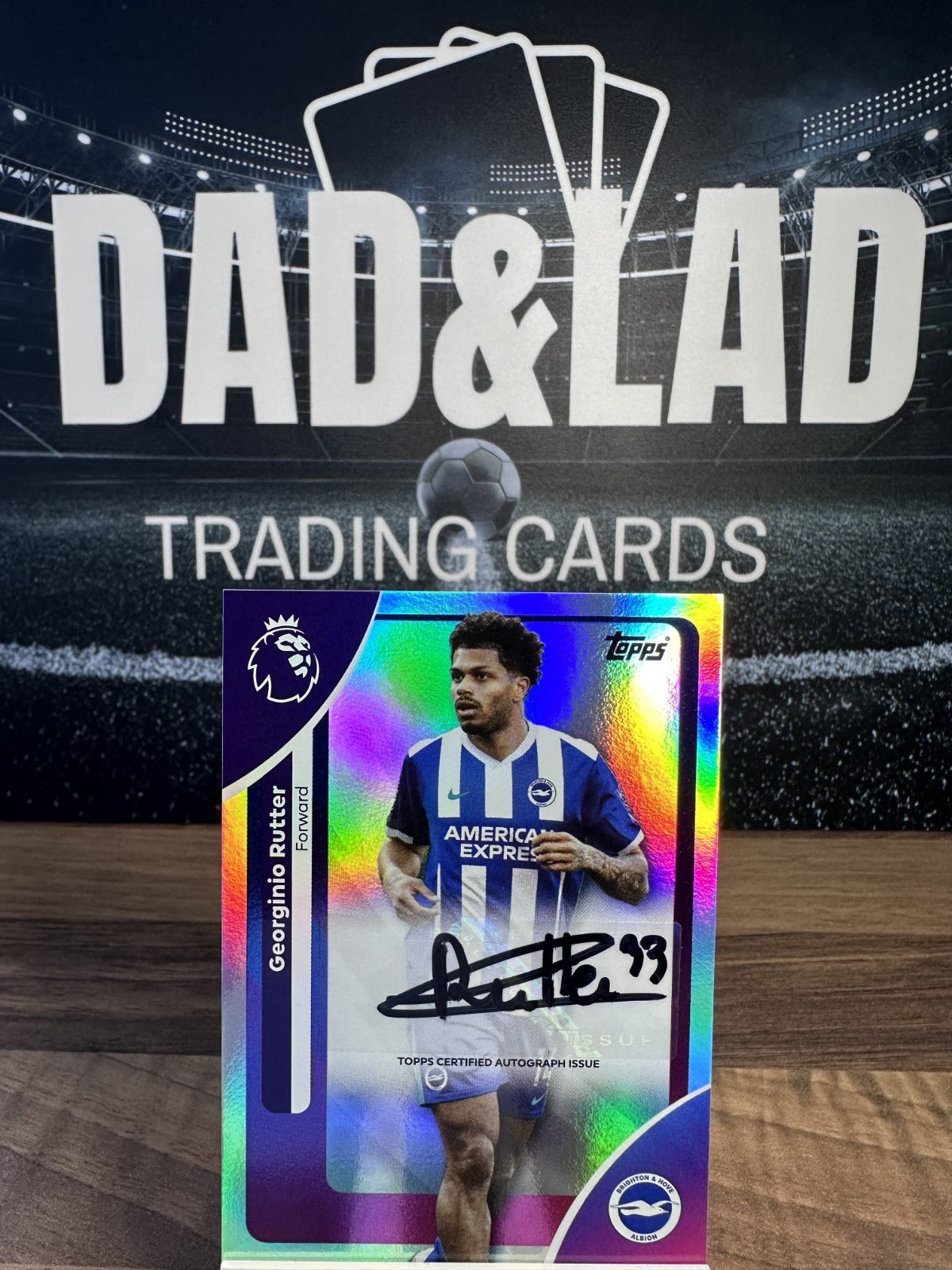Topps Premier League 2026 georginio rutter brighton & hove albion auto ac-gr for sale on Ebay