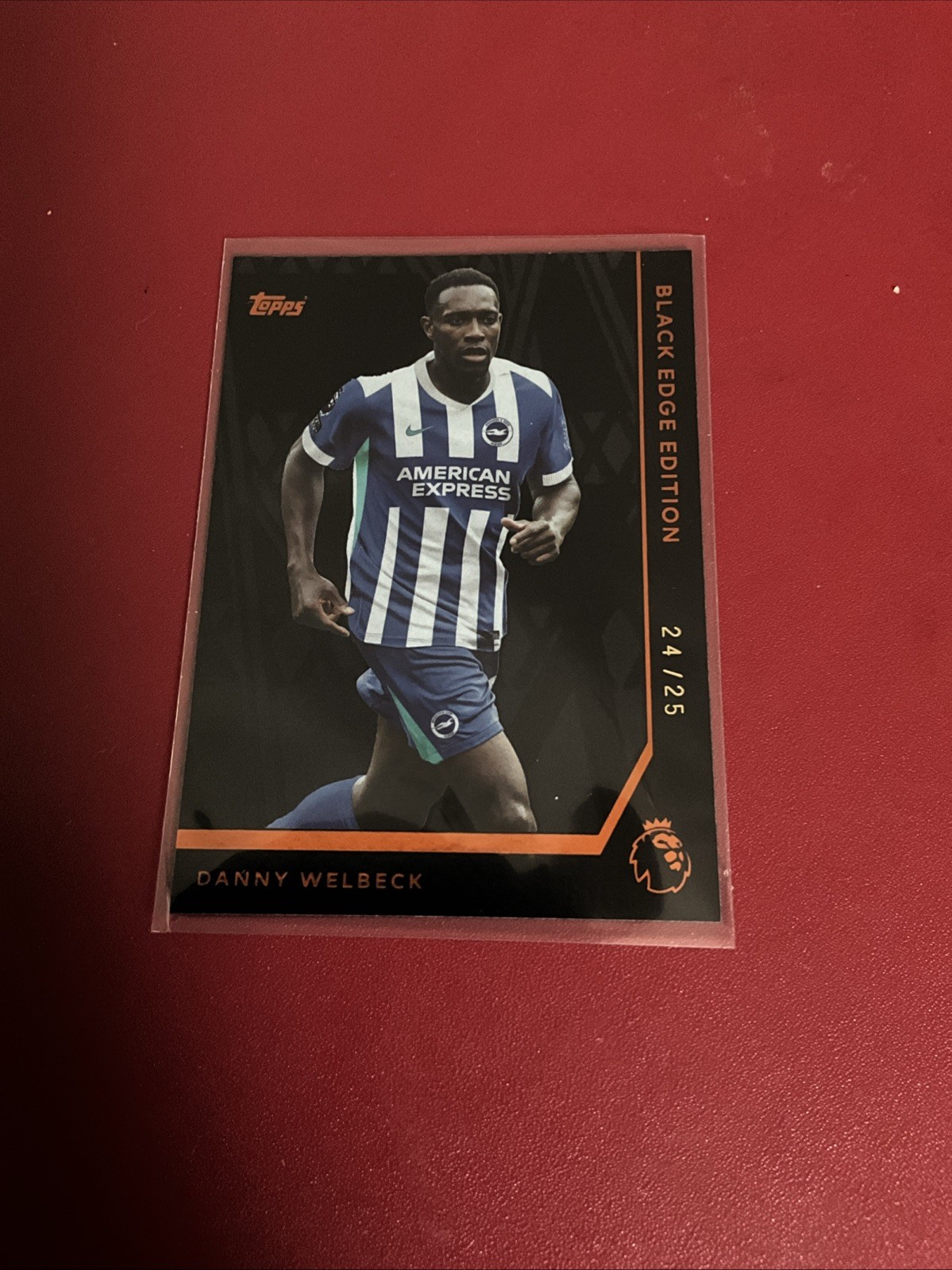 Topps 2025/2026 Premier League Danny Welbeck 24/25 Black Edge Brighton Parallel for sale on Ebay