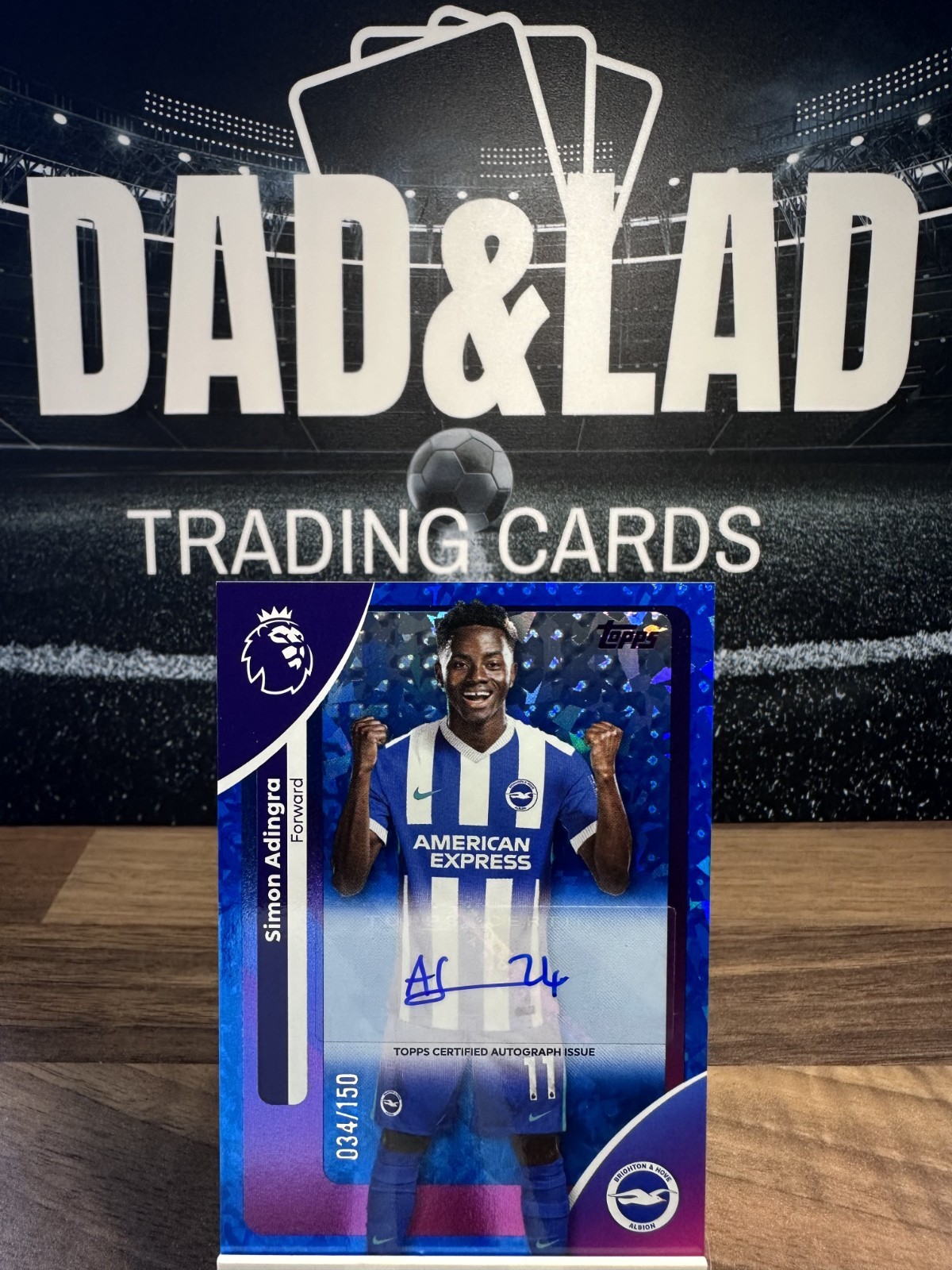 Topps Premier League 2026 Simon Adingra Brighton #AC-SA Auto Blue 34/150 for sale on Ebay