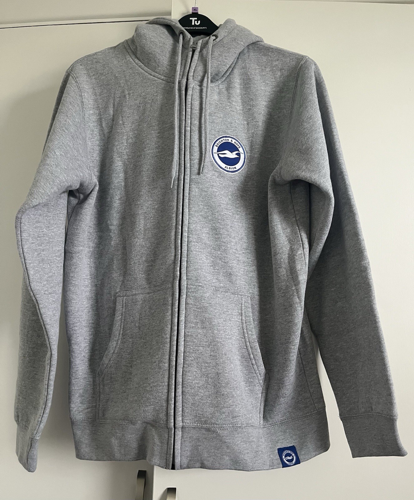 BHAFC Brighton and Hove Albion football club Hoody Hoodie Large Grey for sale on Ebay