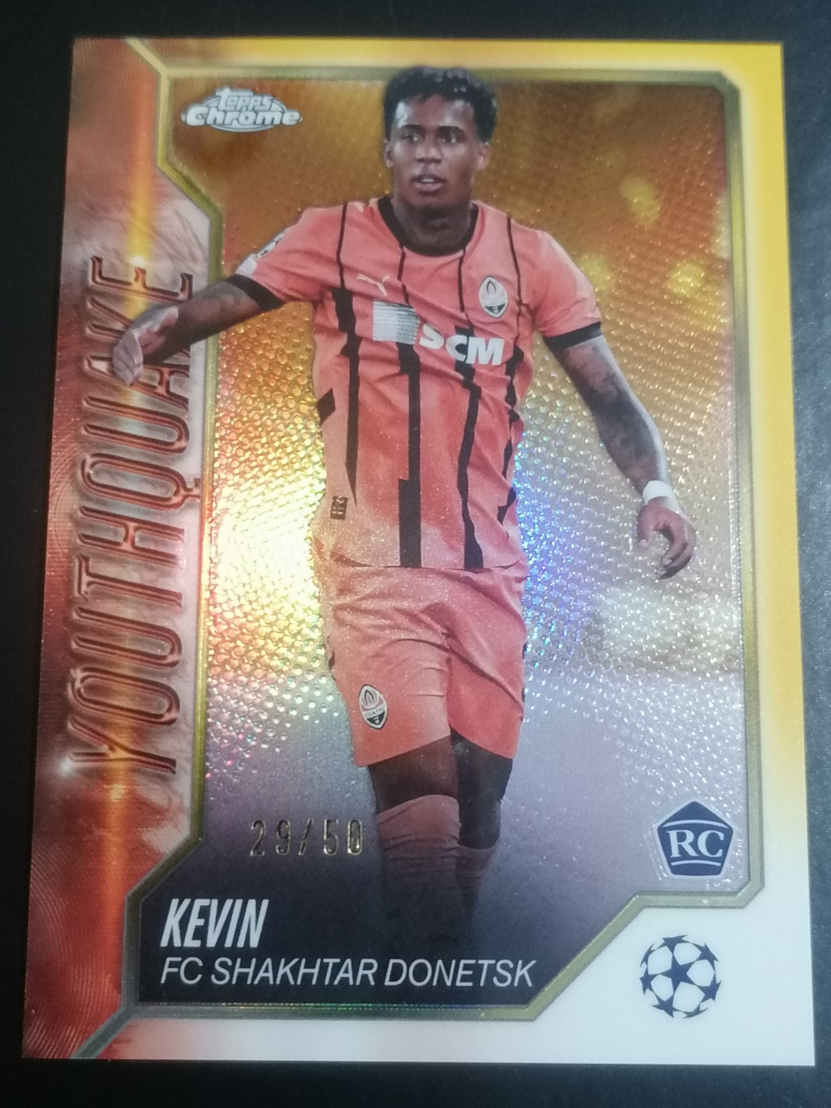 TOPPS CHROME 24/25 KEVIN /50 YOUTHQUAKE SHAKHTAR DONETSK/FULHAM 29/50 RC Rookie for sale on Ebay