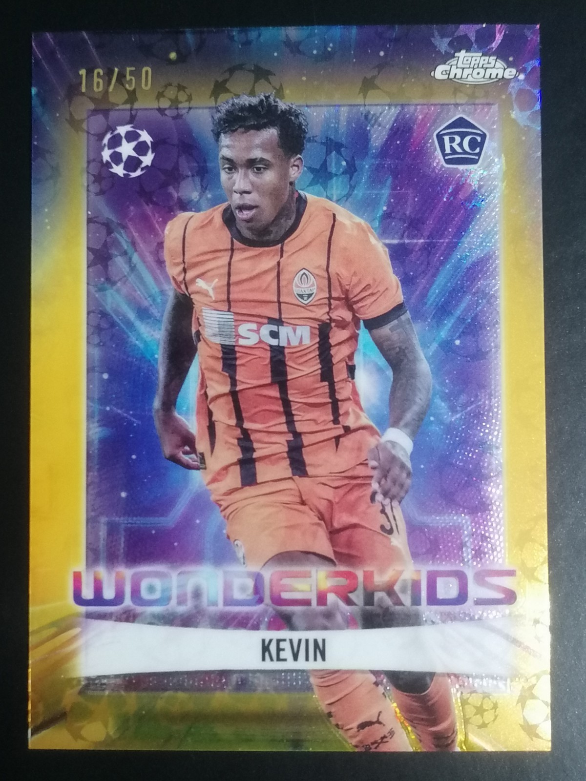 TOPPS CHROME 24/25 KEVIN RC /50 WONDERKIDS Gold - SHAKHTAR/FULHAM ROOKIE for sale on Ebay
