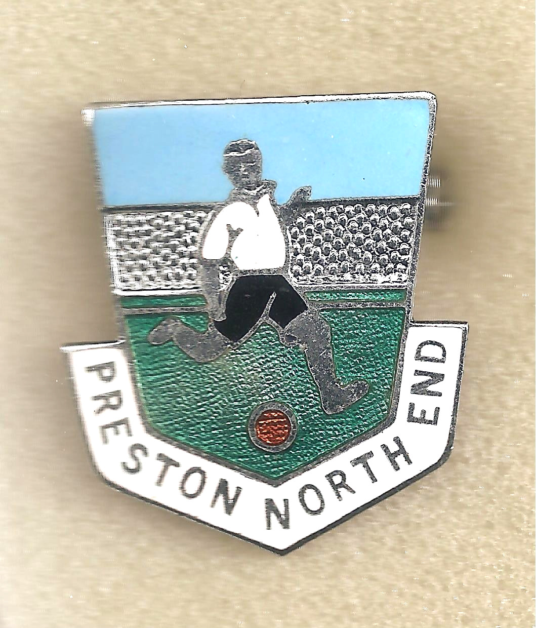 UK - PRESTON NORTH END - 63a - Vintage enamel badge - brooch for sale on Ebay