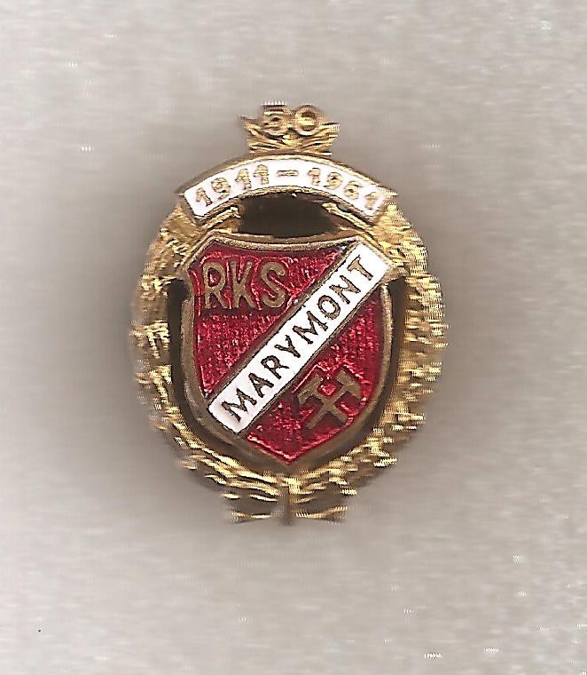 Pin Badge Abzeichen - POLAND - screw fitting - 8 - RKS Marymont Warszawa 50 year for sale on Ebay