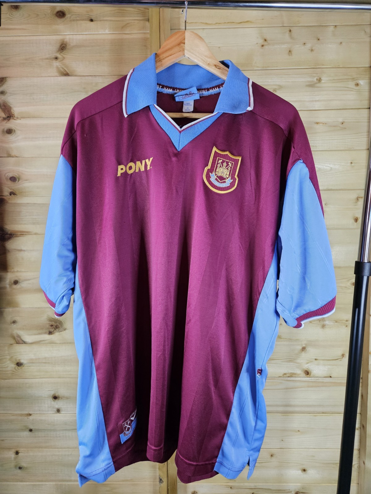 Rare Original West Ham United 1997/1998 Home Shirt XL PONY VGC for sale on Ebay