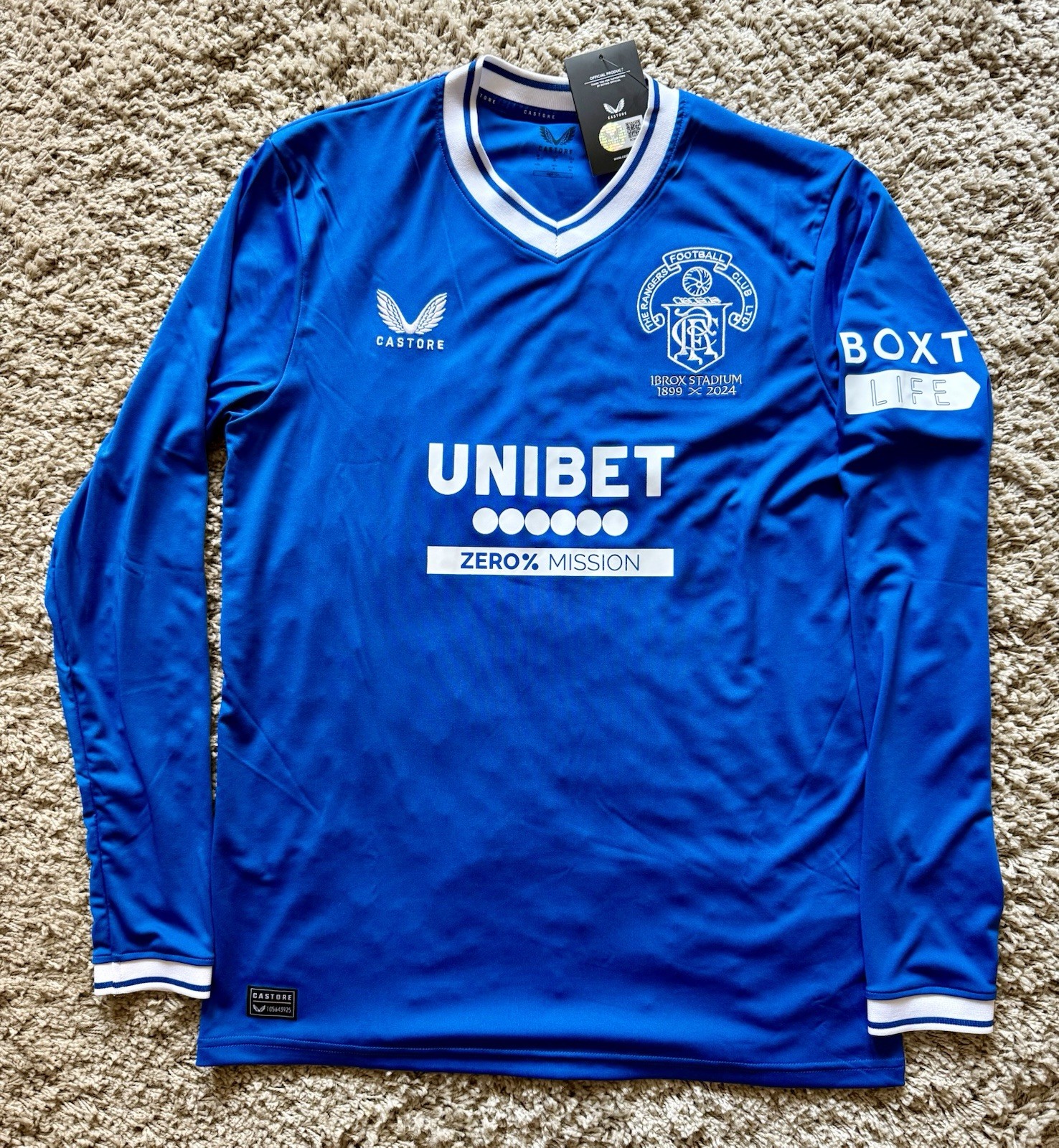 RANGERS - HERITAGE LONG SLEEVE 125TH IBROX ANNIVERSARY SHIRT. SIZE M - BNWT for sale on Ebay