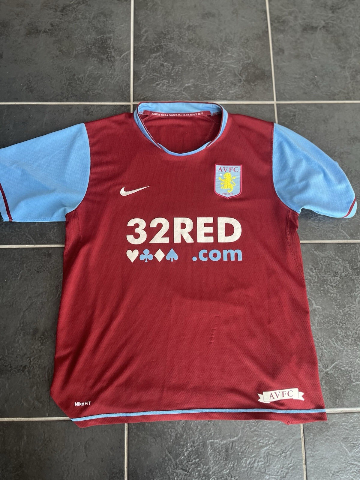Aston Villa 2007-08 Home Shirt Medium Young 7 for sale on Ebay