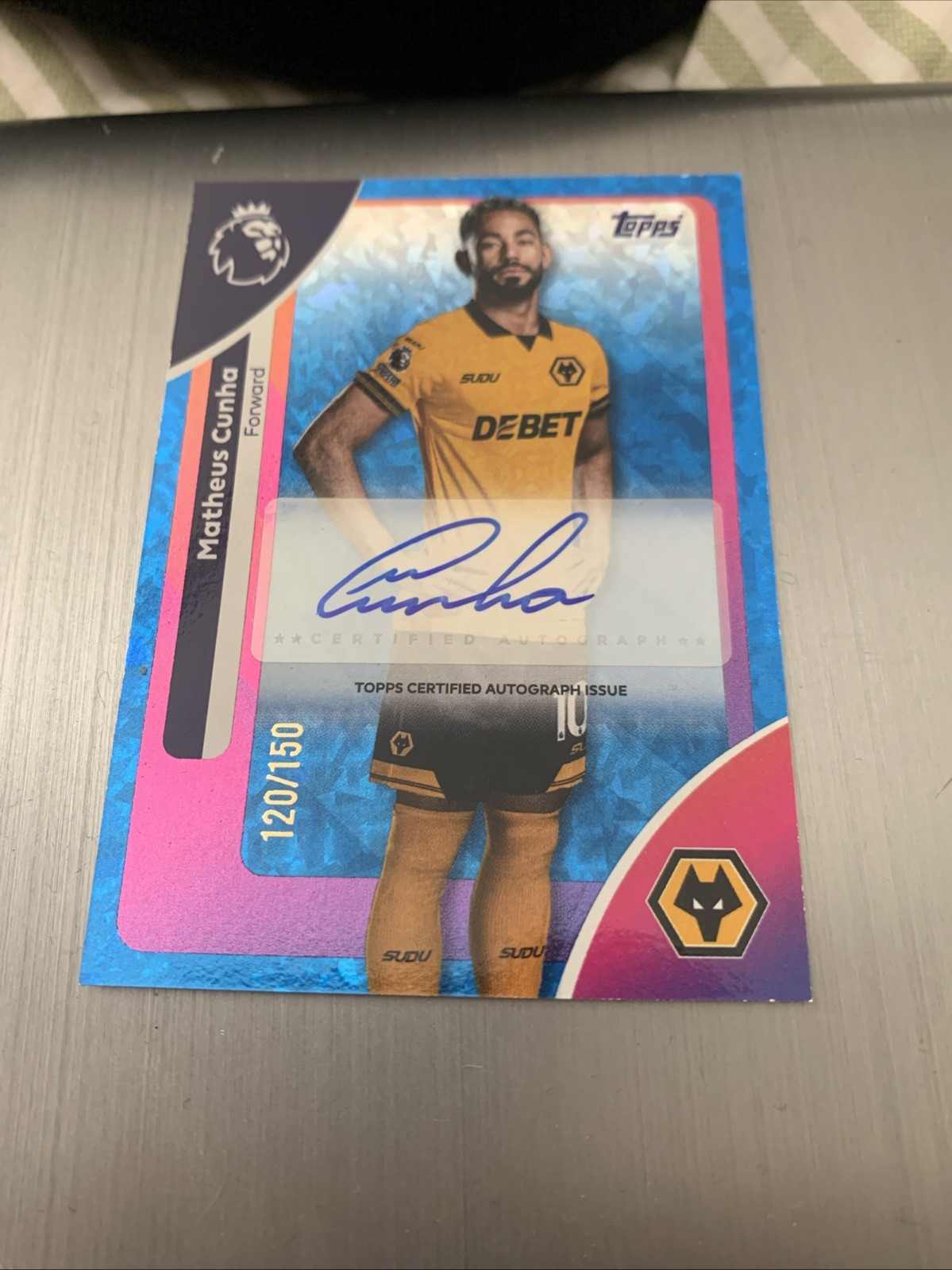 Matheus Cunha Wolves signed & numbered topps 2025/26 card #120/150 for sale on Ebay