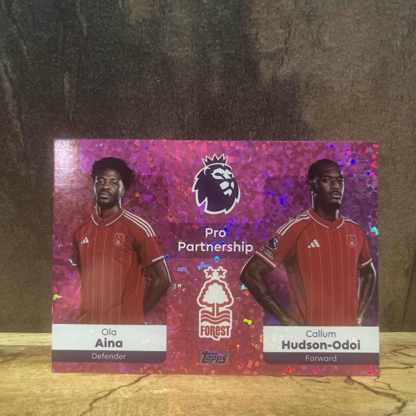 TOPPS Premier League 2026 PINK PARALLEL Notting forest pro partnership 86/399 for sale on Ebay