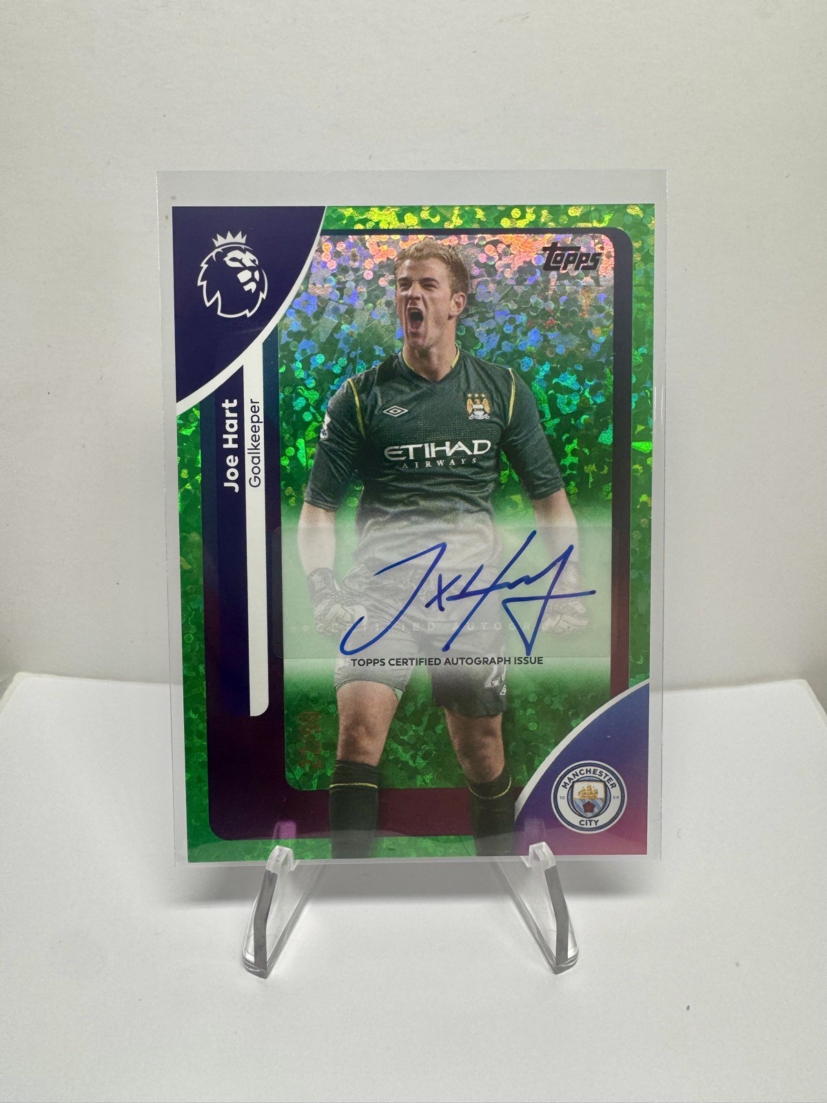 Topps Premier League 2026 Joe Hart Green Sparkle Autograph /99 Manchester City for sale on Ebay