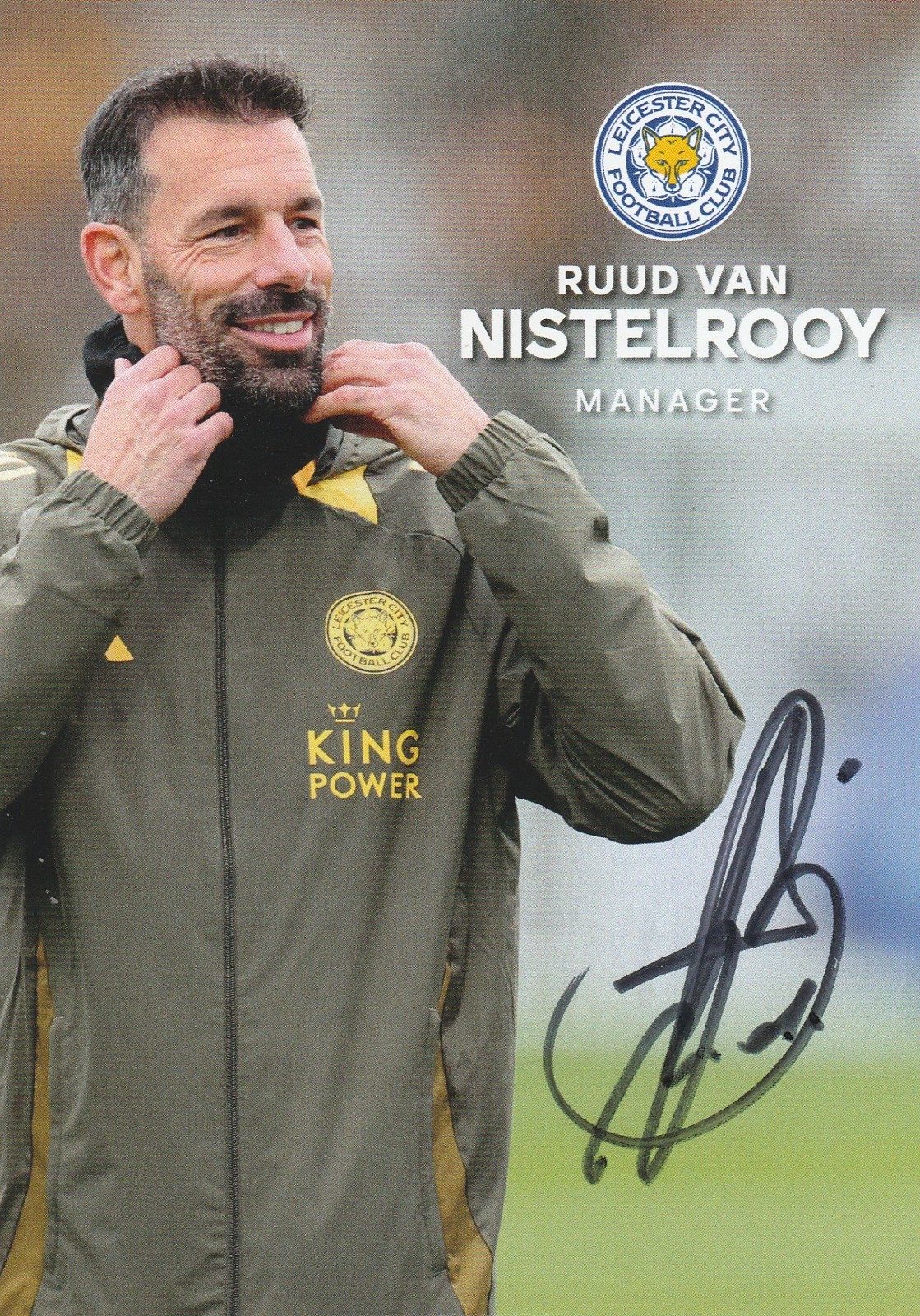 Ruud van Nistelrooy [Leicester City] Signed Colour Promo Card for sale on Ebay